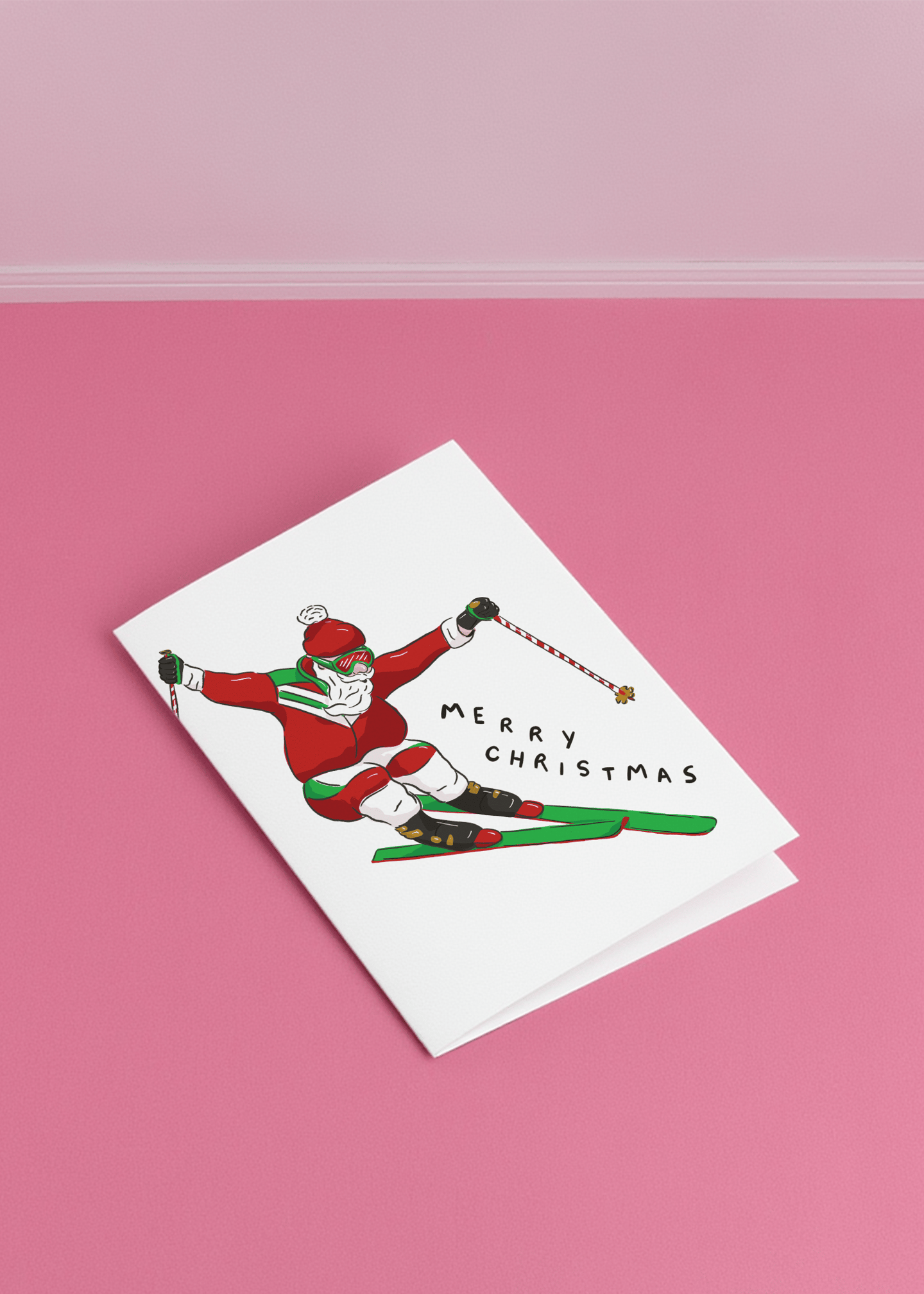 Skiing Santa mockup 1