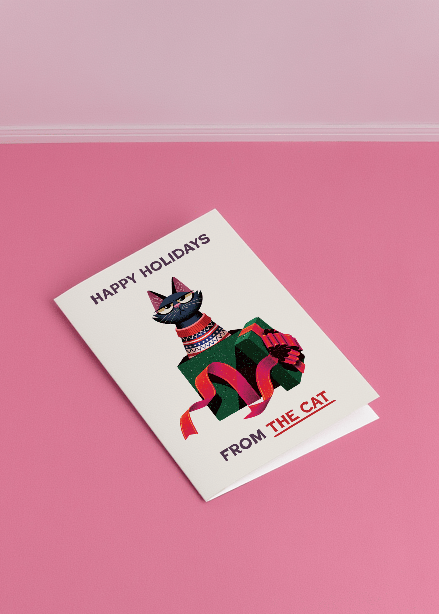 Happy Holidays From the Cat mockup 1