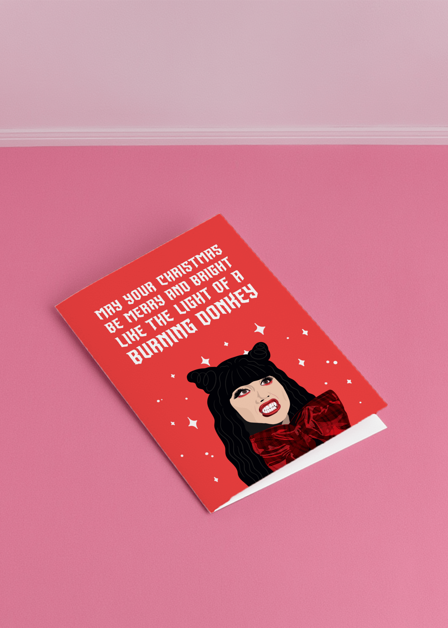 Merry and Bright Burning Donkey mockup 1