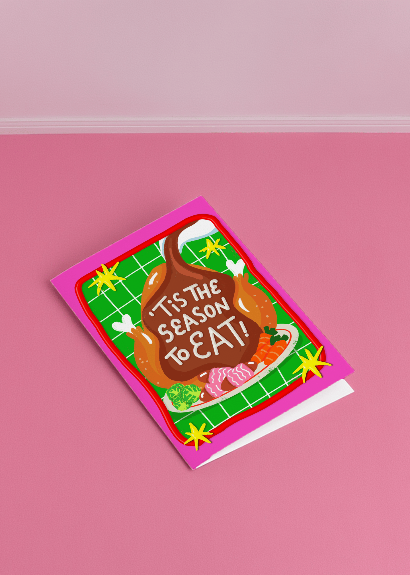 Tis the Season to Eat Christmas Card mockup 1