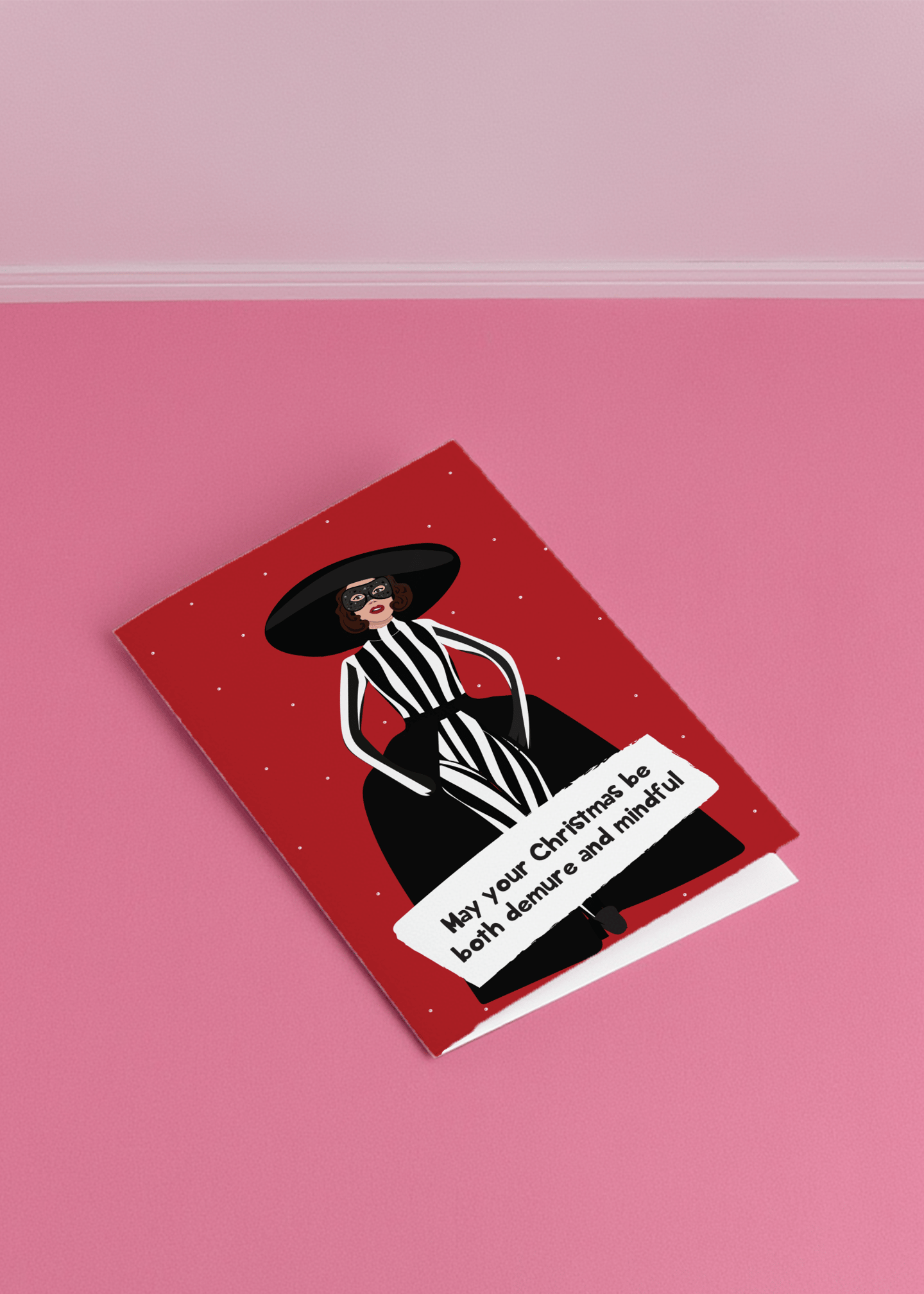 May Your Christmas Be Both Demure and Mindful Card mockup 1