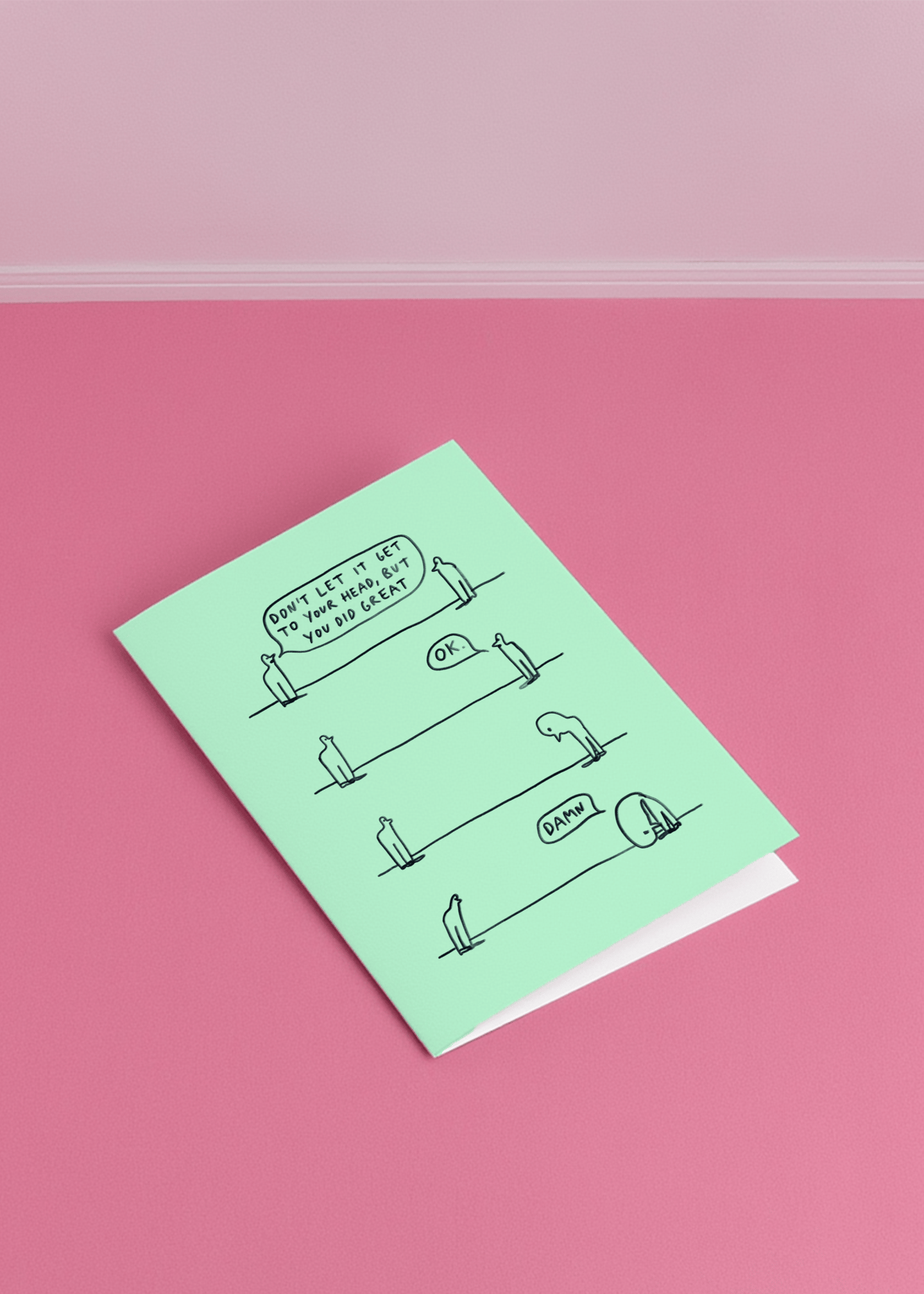 Don't Let It Get to Your Head Card mockup 1