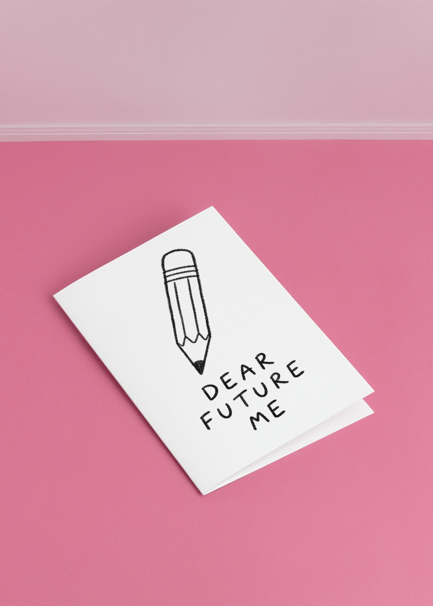 Dear future me pencil card mockup 1