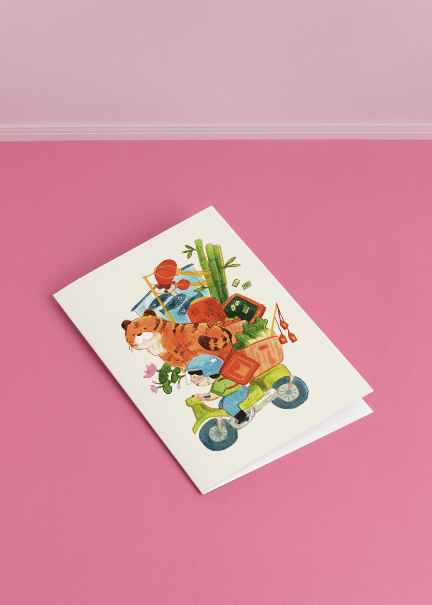 motorbike with a lot of stuff mockup 1