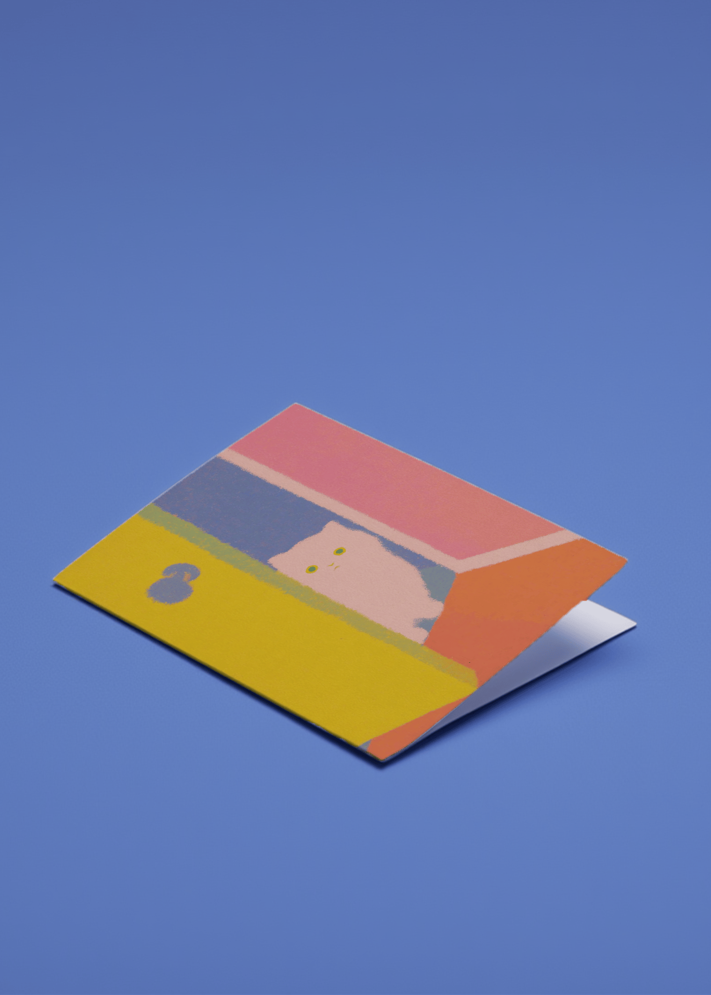 white cat near open door mockup 1