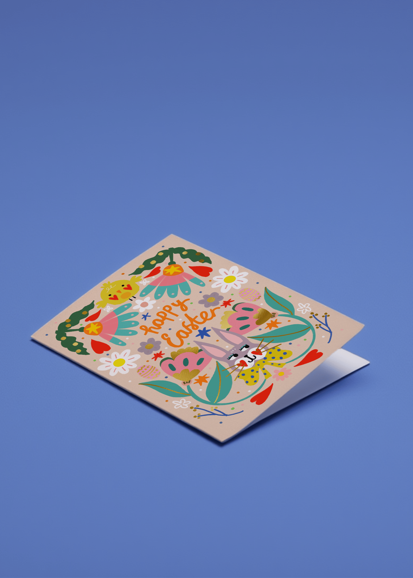 happy easter floral design mockup 1