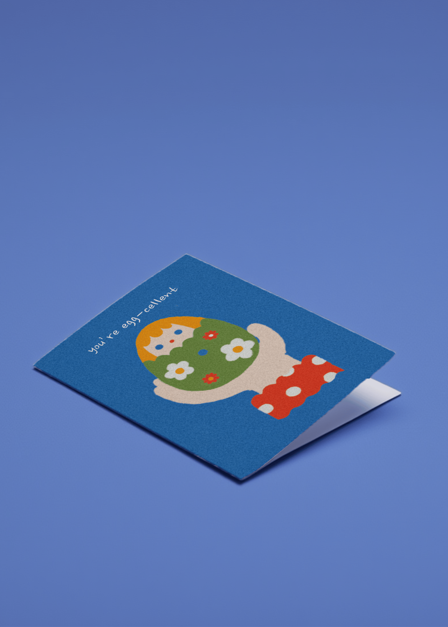 Egg-cellent Greeting Card mockup 1