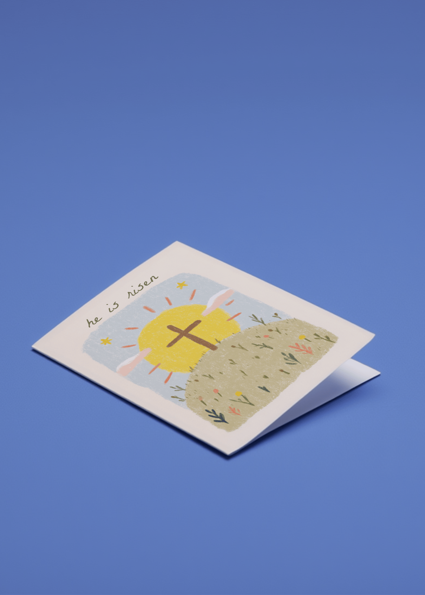 He Is Risen Easter Card mockup 1