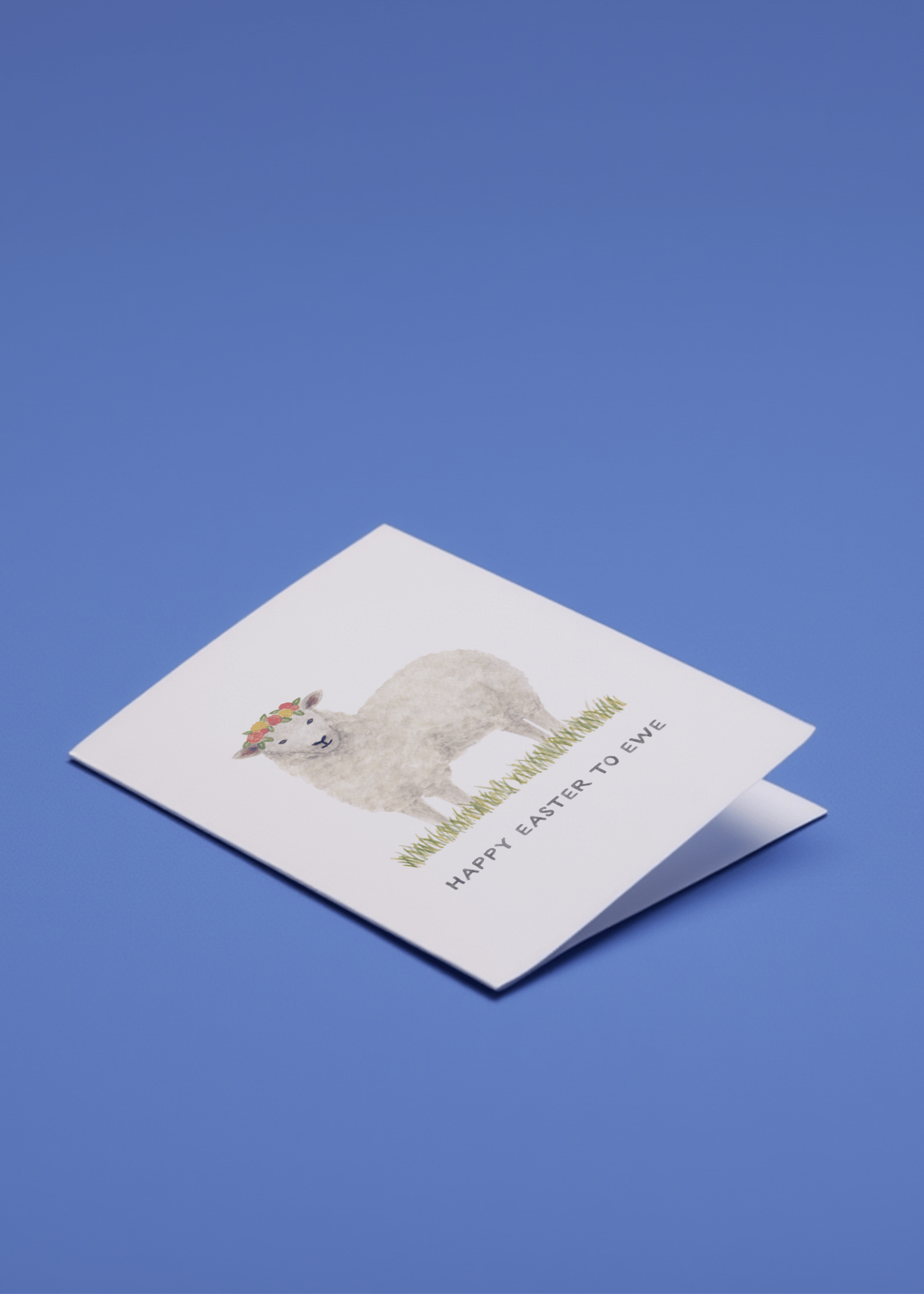 Ewe Easter Greetings Card mockup 1