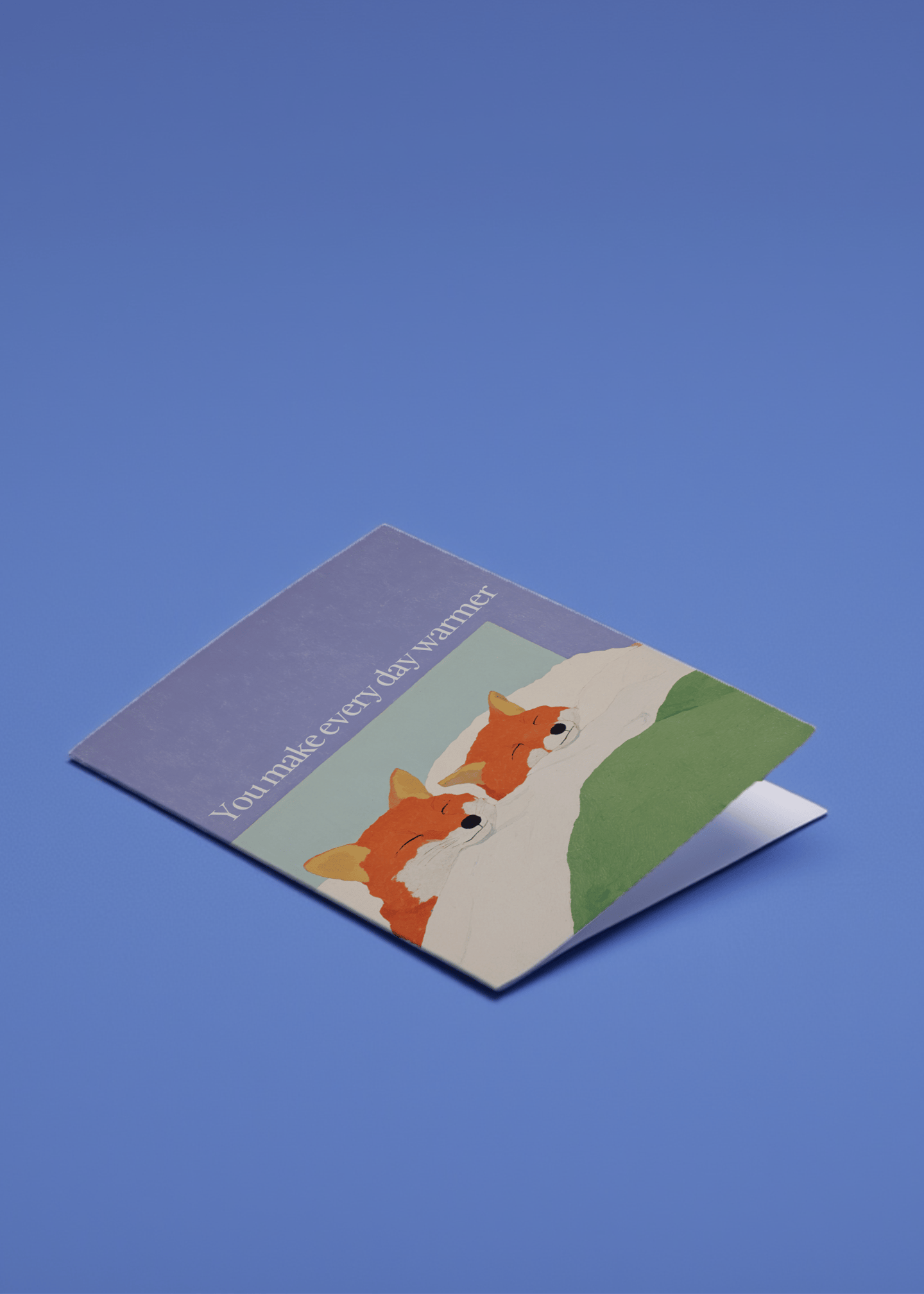 Warm Days with You Fox Card mockup 1