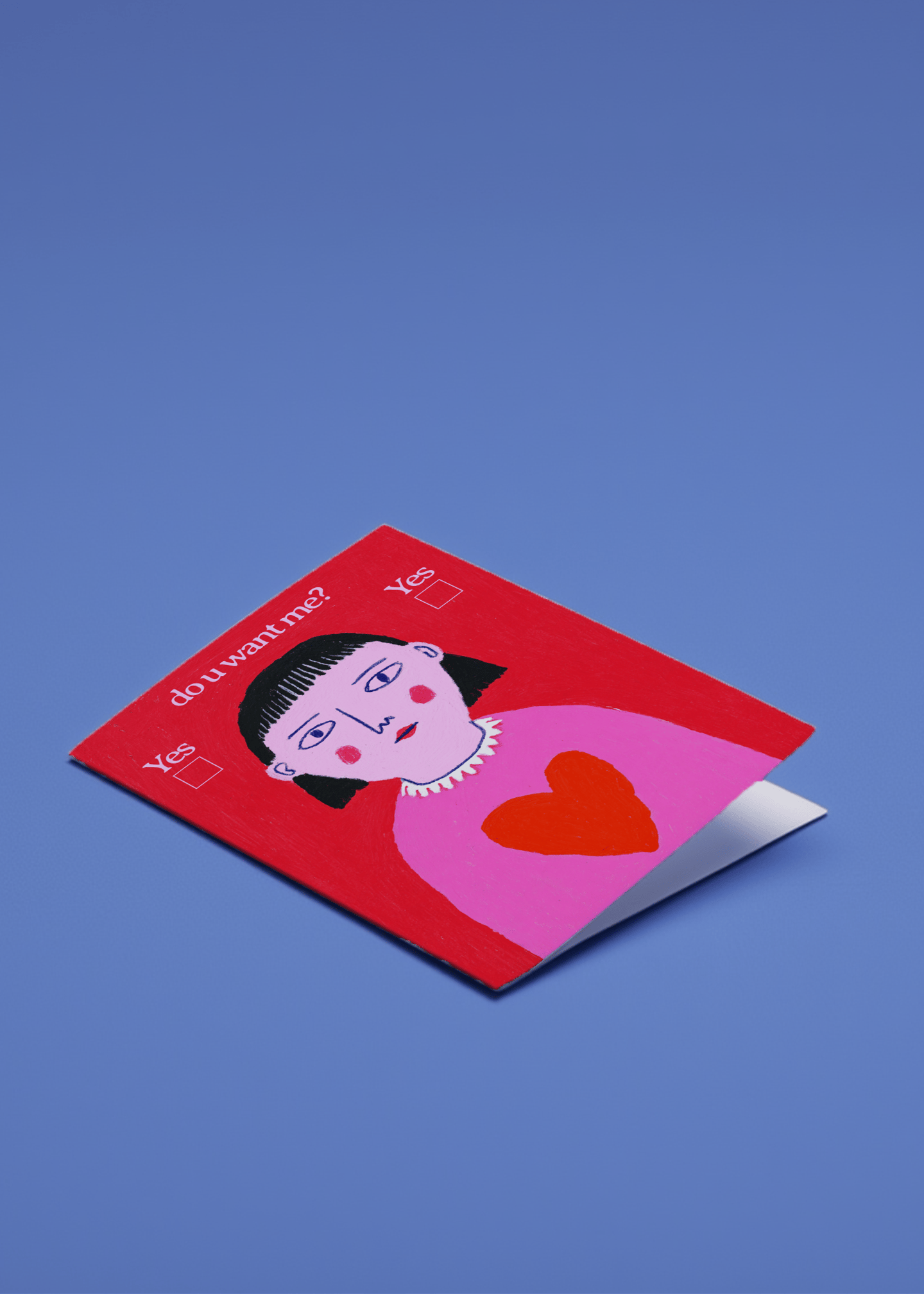 Playful 'Do You Want Me?' Card mockup 1