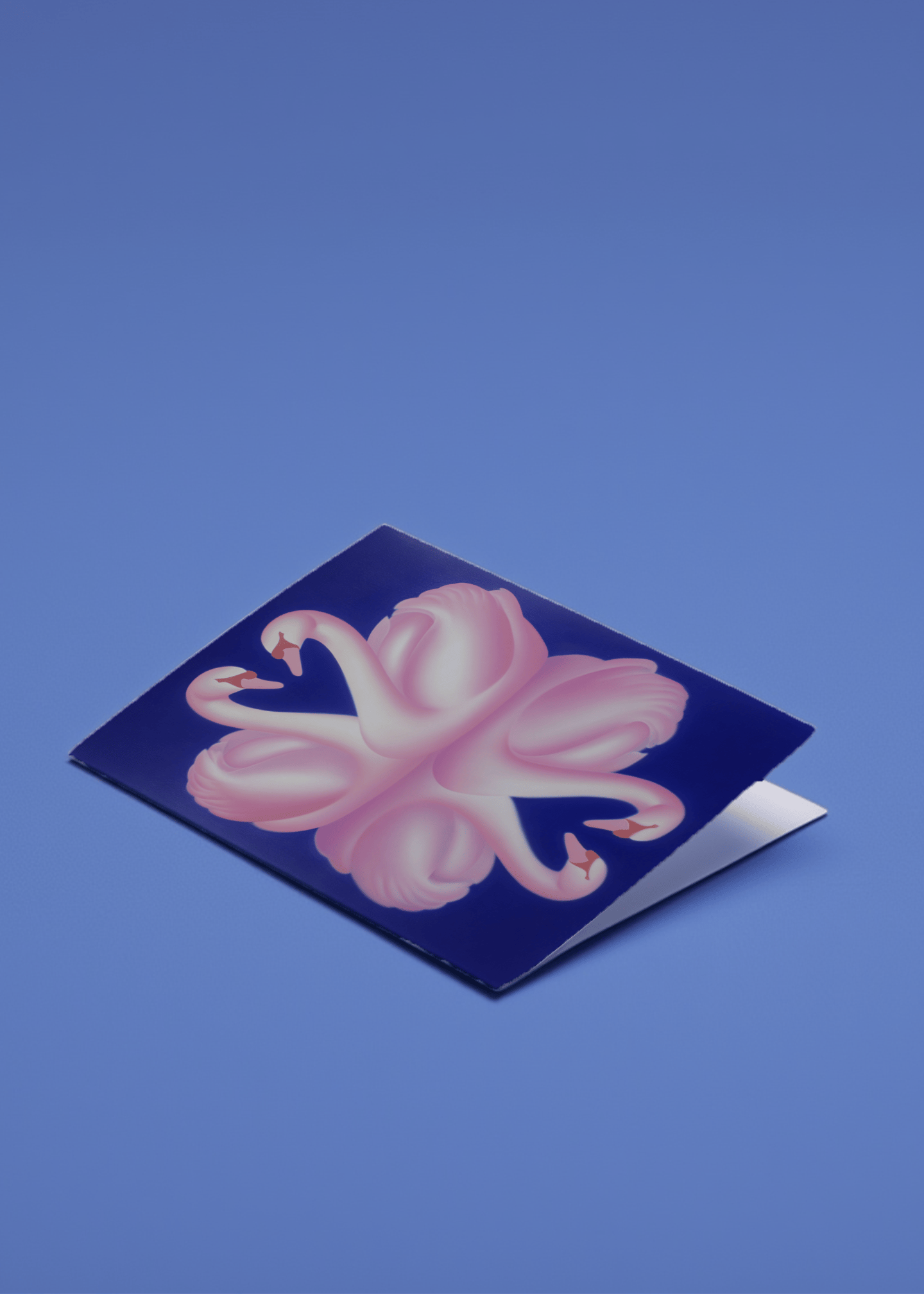 Elegant Swan Reflection Card mockup 1
