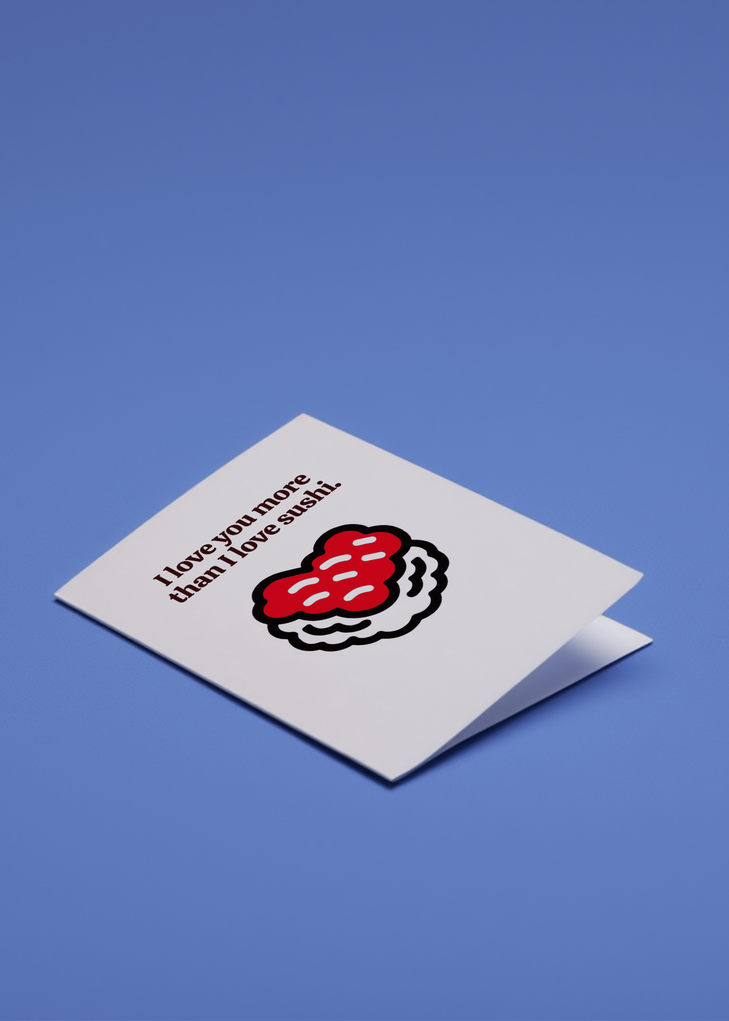 More Than Sushi Love Card mockup 1