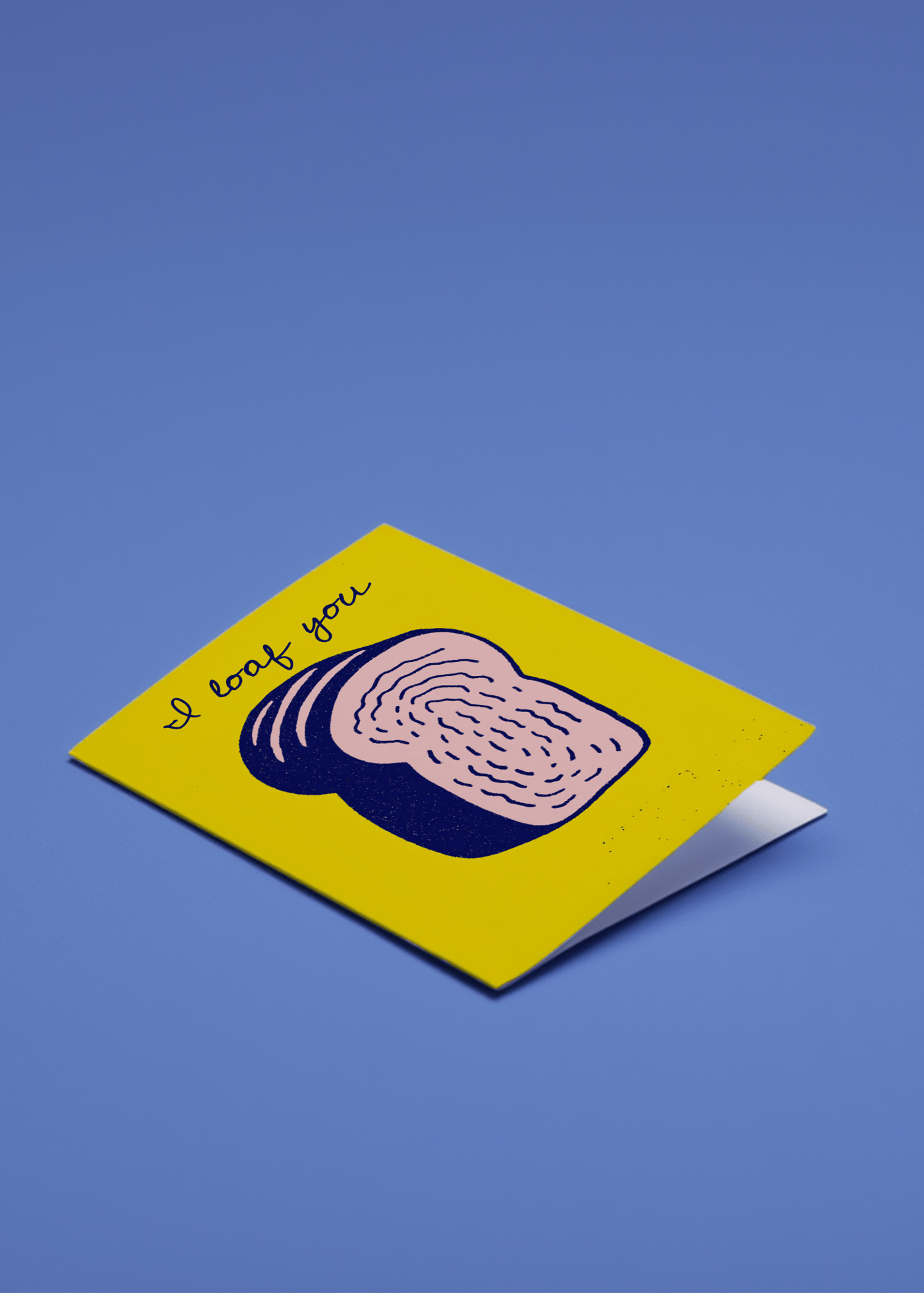 I Loaf You - Cute Bread Pun Card mockup 1