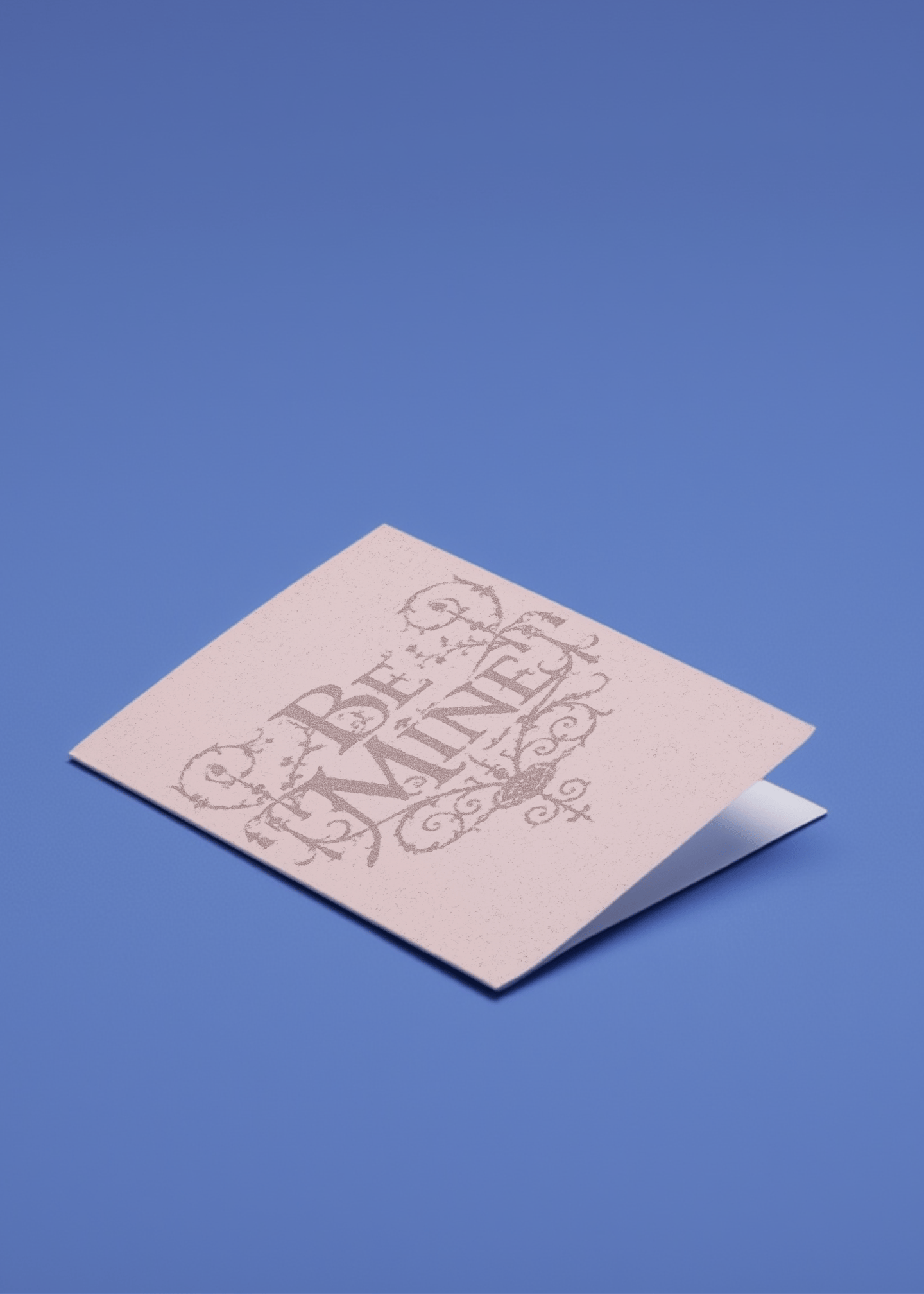 Be Mine Romantic Card mockup 1