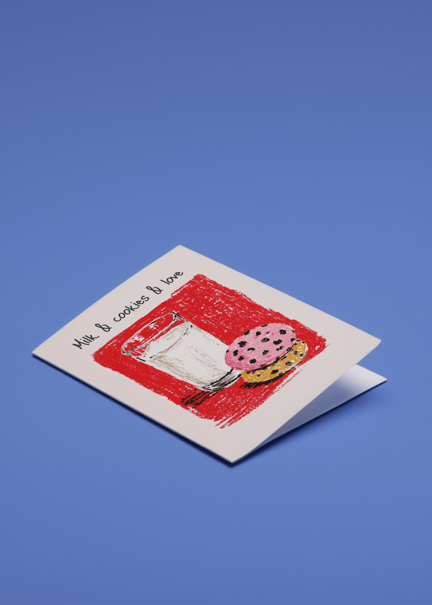 Milk & Cookies Love Card mockup 1
