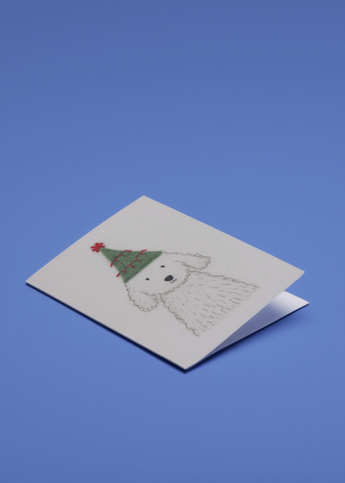 Festive Puppy Greeting Card mockup 1