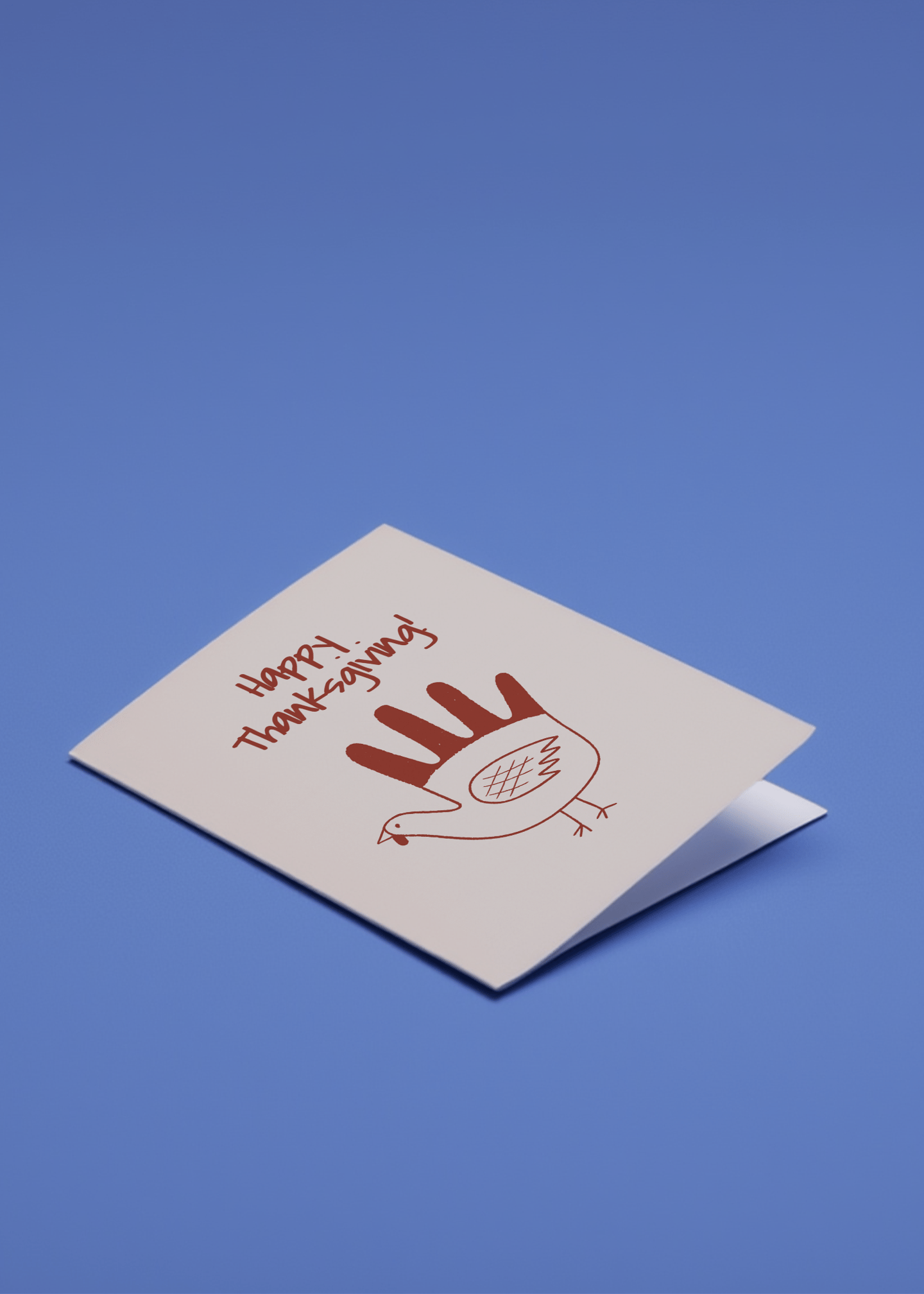Handmade Thanksgiving Turkey Card mockup 1