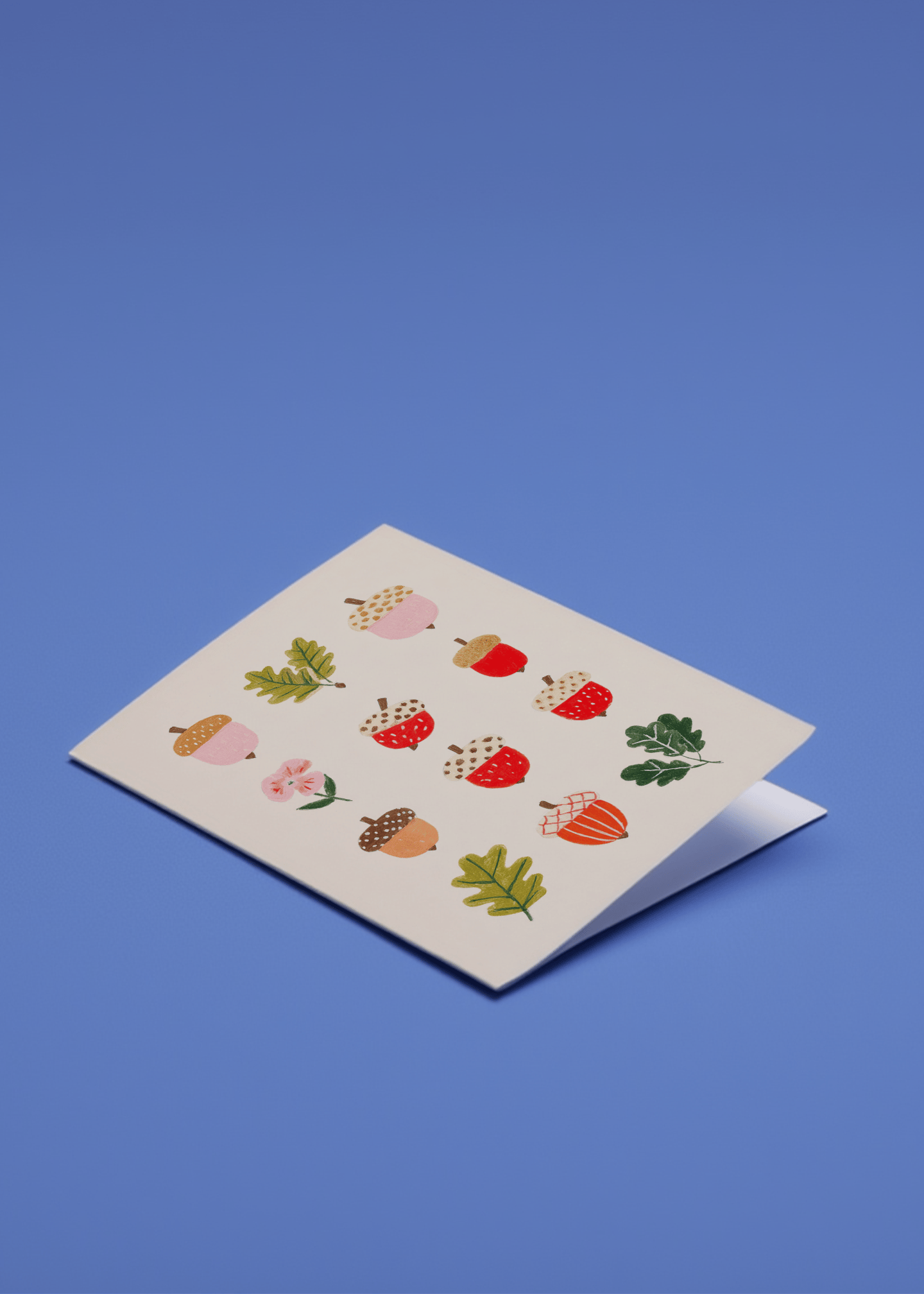 Whimsical Acorn & Leaf Greetings mockup 1
