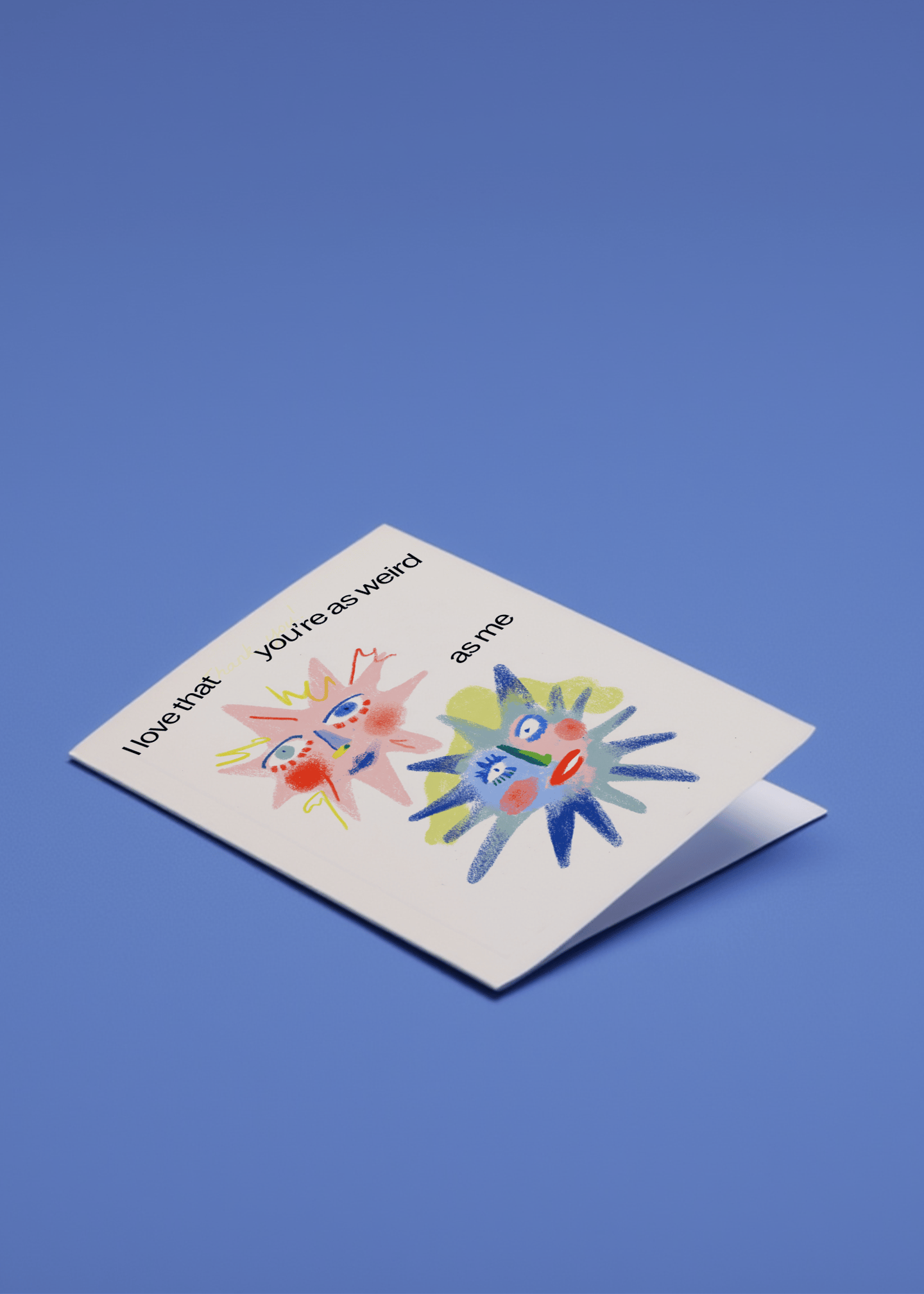 Quirky Friendship Card mockup 1