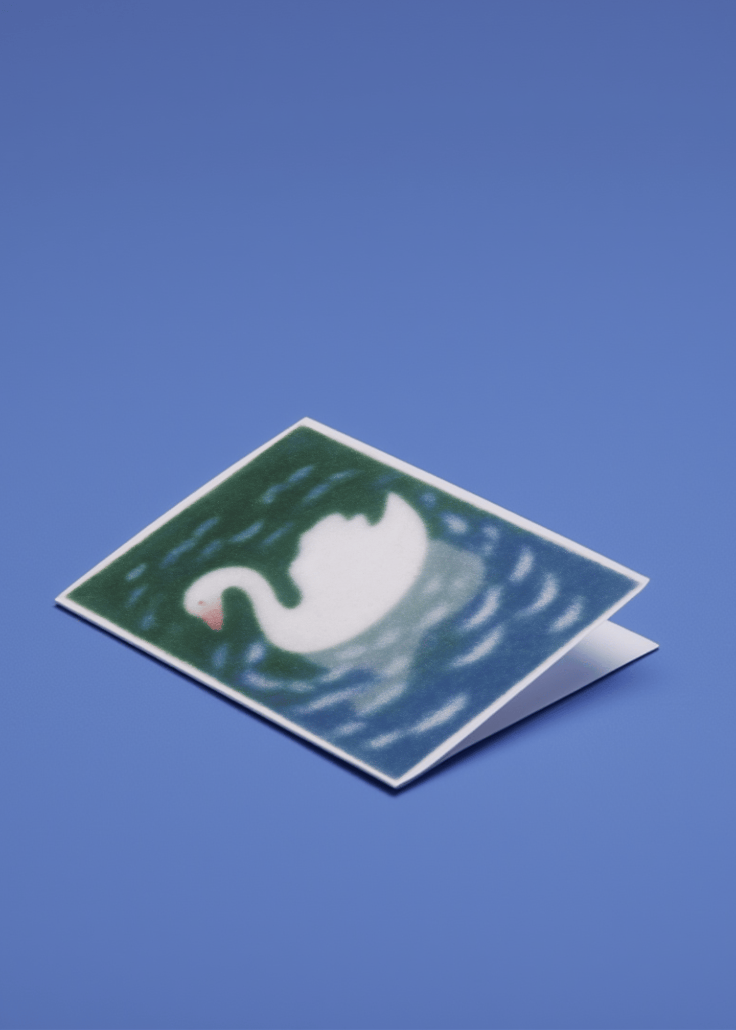 Tranquil Swan Greeting Card mockup 1