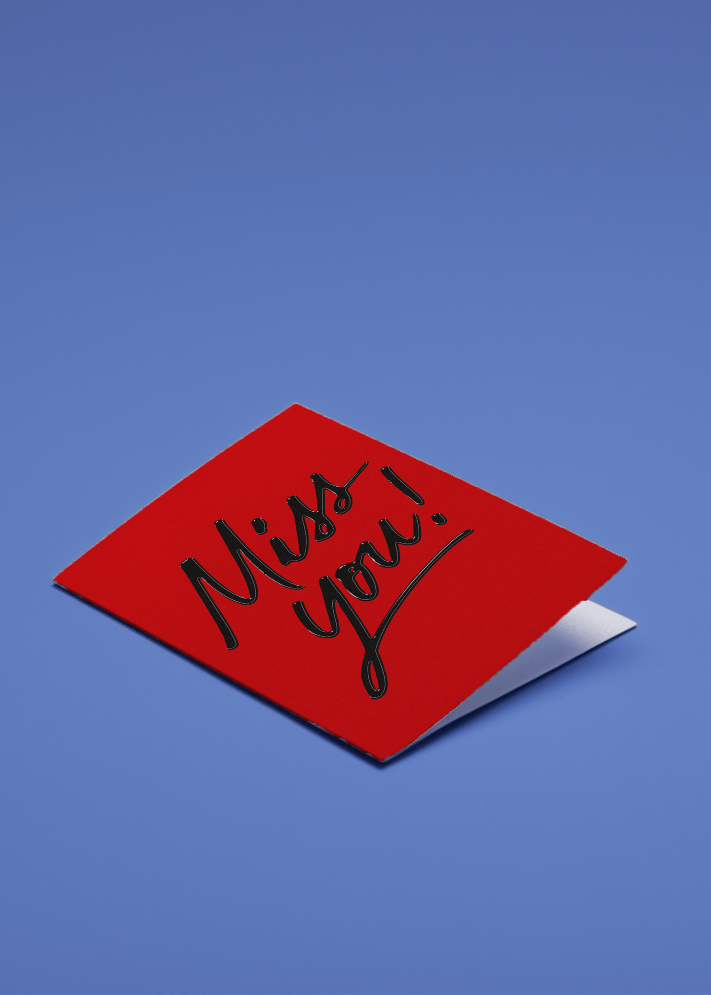 Bold 'Miss You' Card mockup 1
