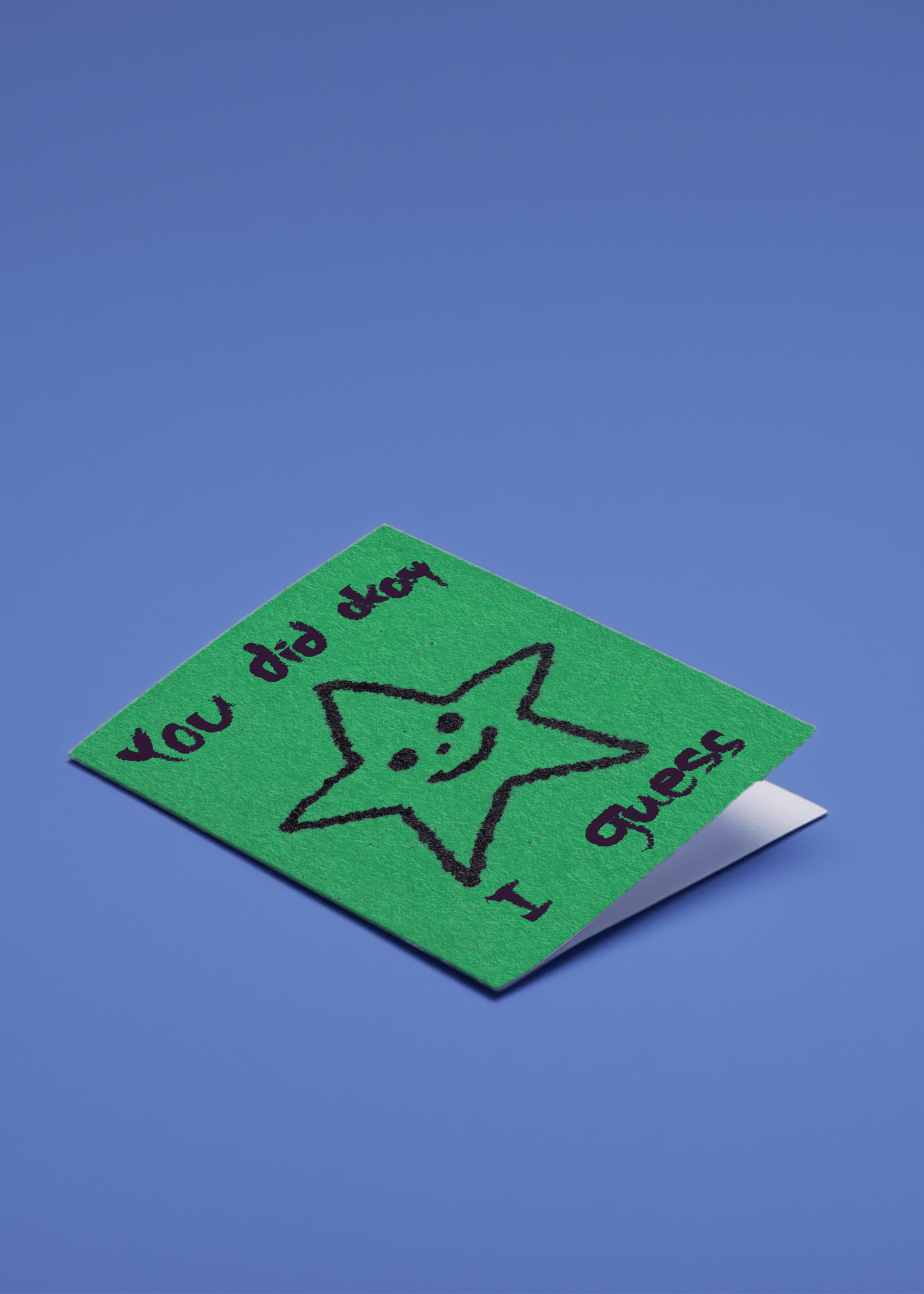 You Did Okay Star Card mockup 1