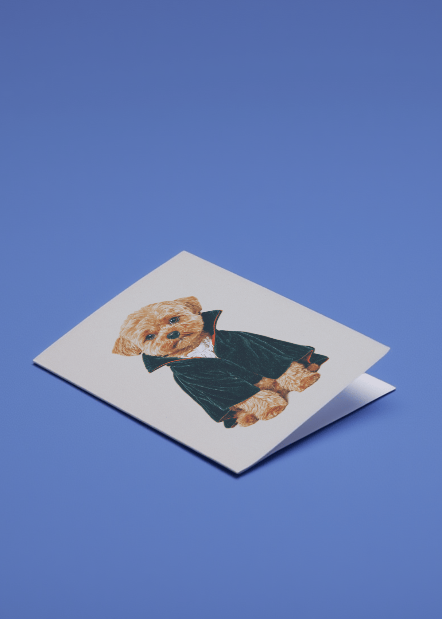Cute Pup in Costume Card mockup 1
