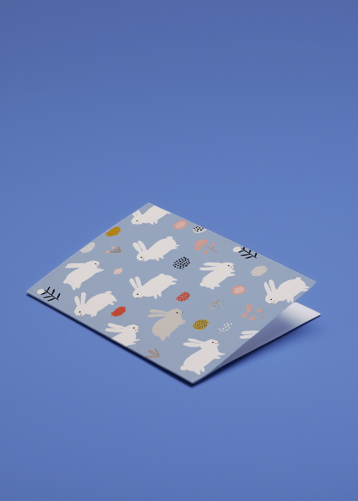 Adorable Bunny Celebration Card mockup 1