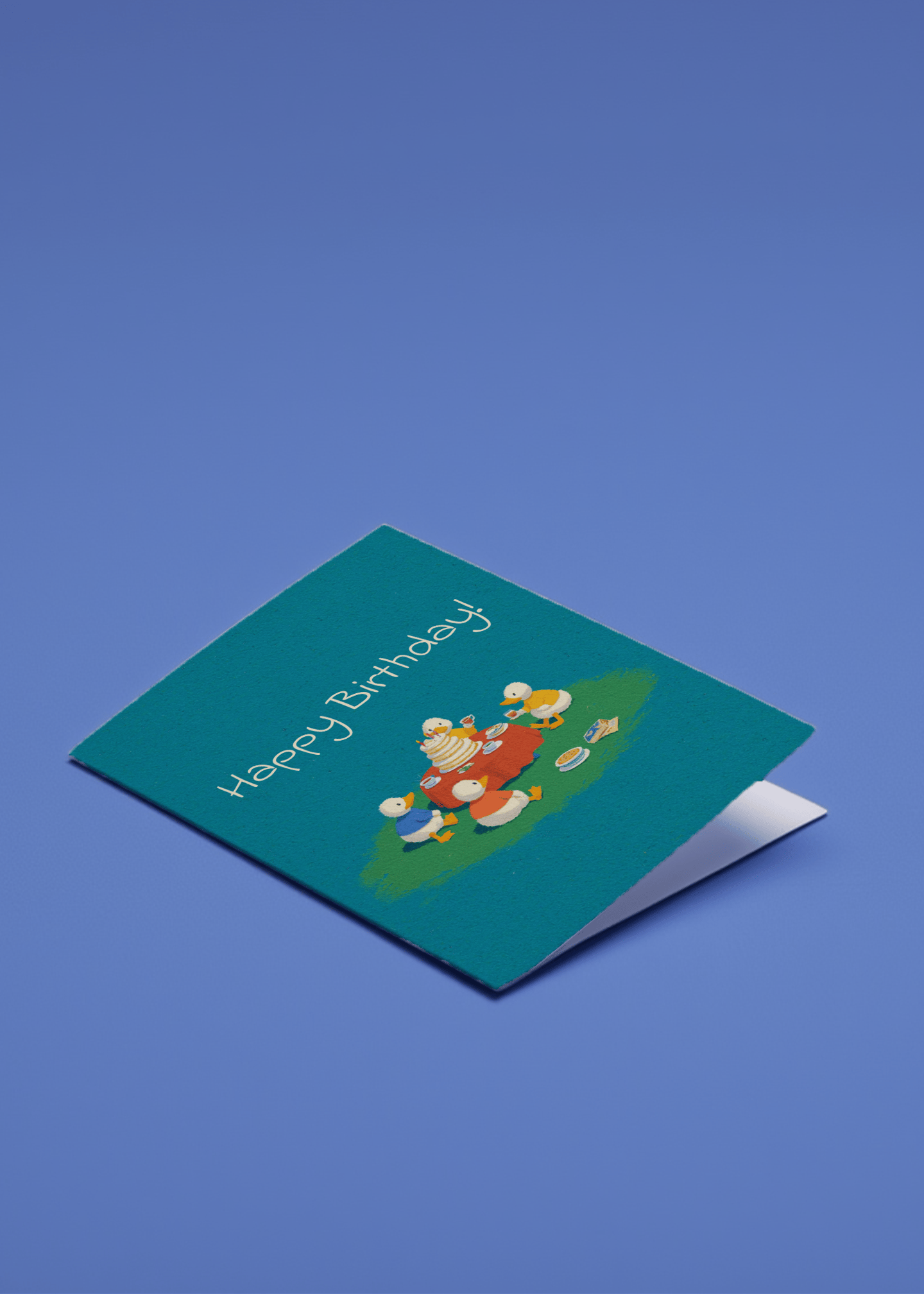 Duck Party Birthday Card mockup 1