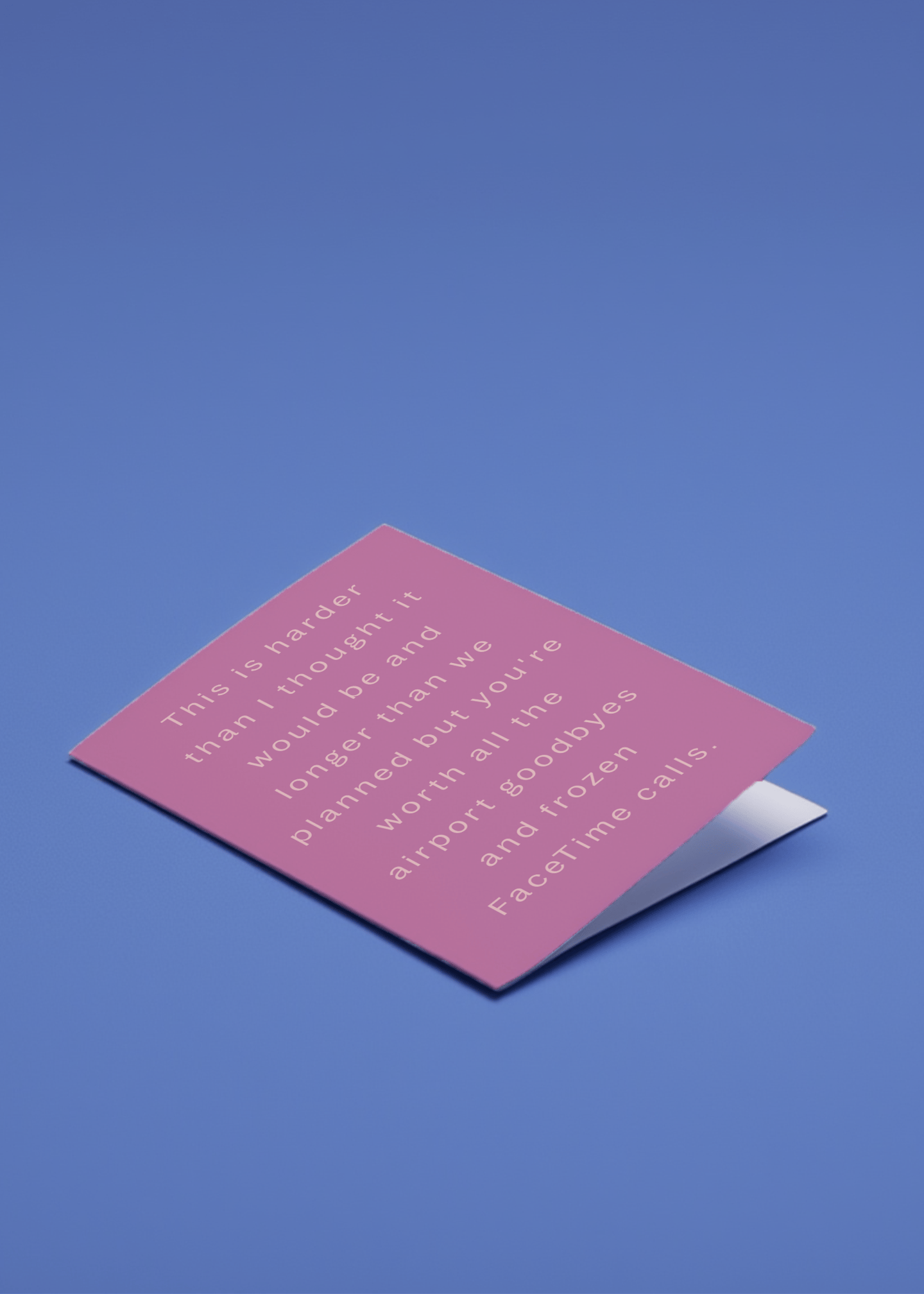 Worth the Distance Love Card mockup 1