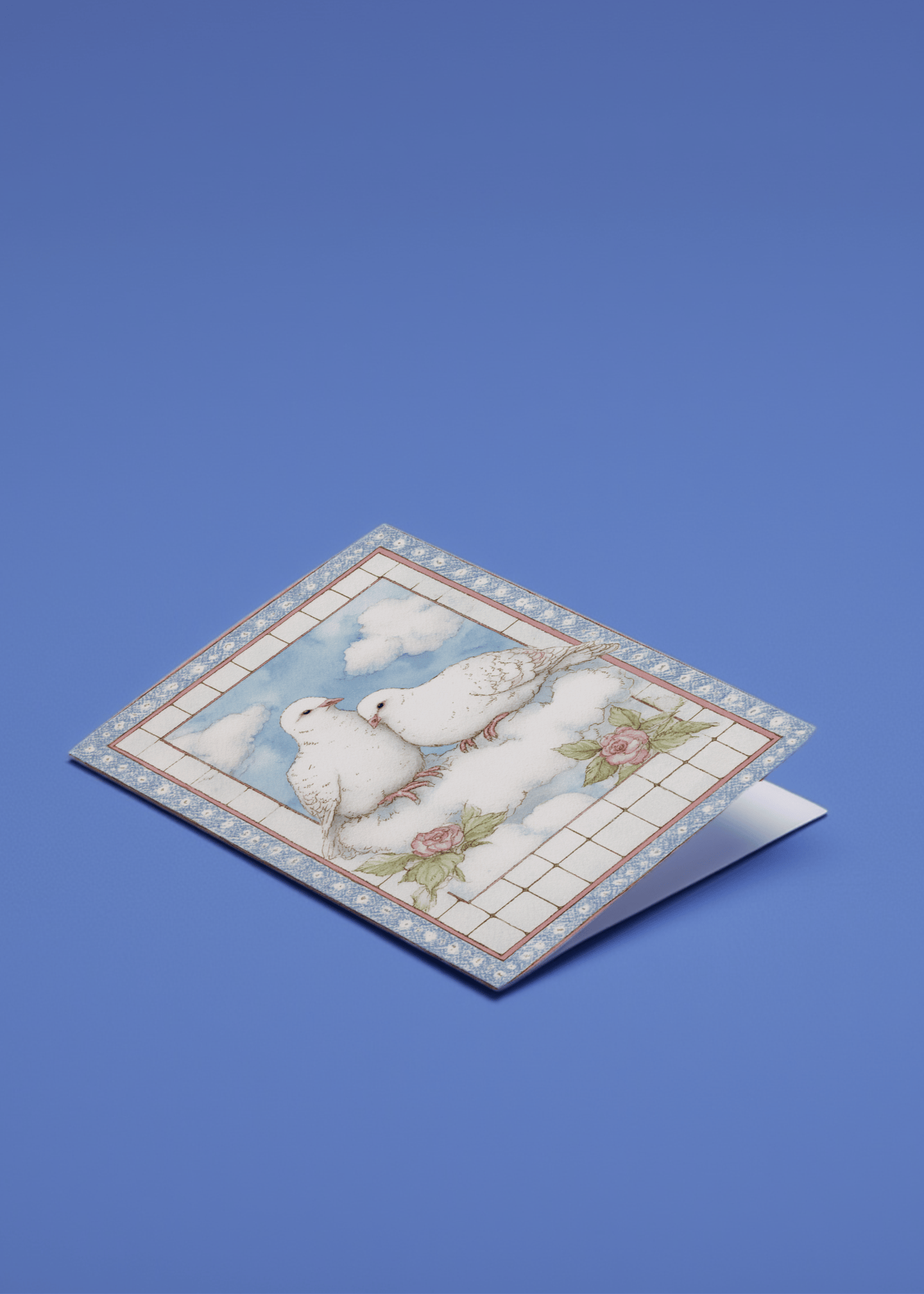 Doves in Love Anniversary Card mockup 1