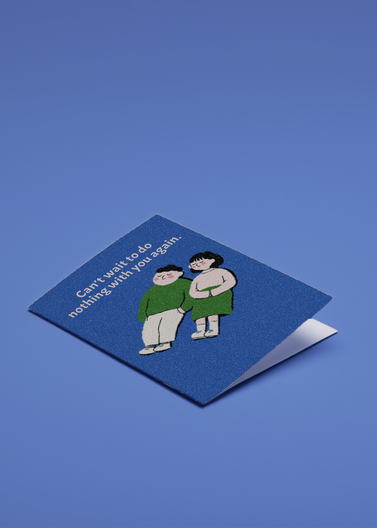 Lazy Day Together Greeting Card mockup 1