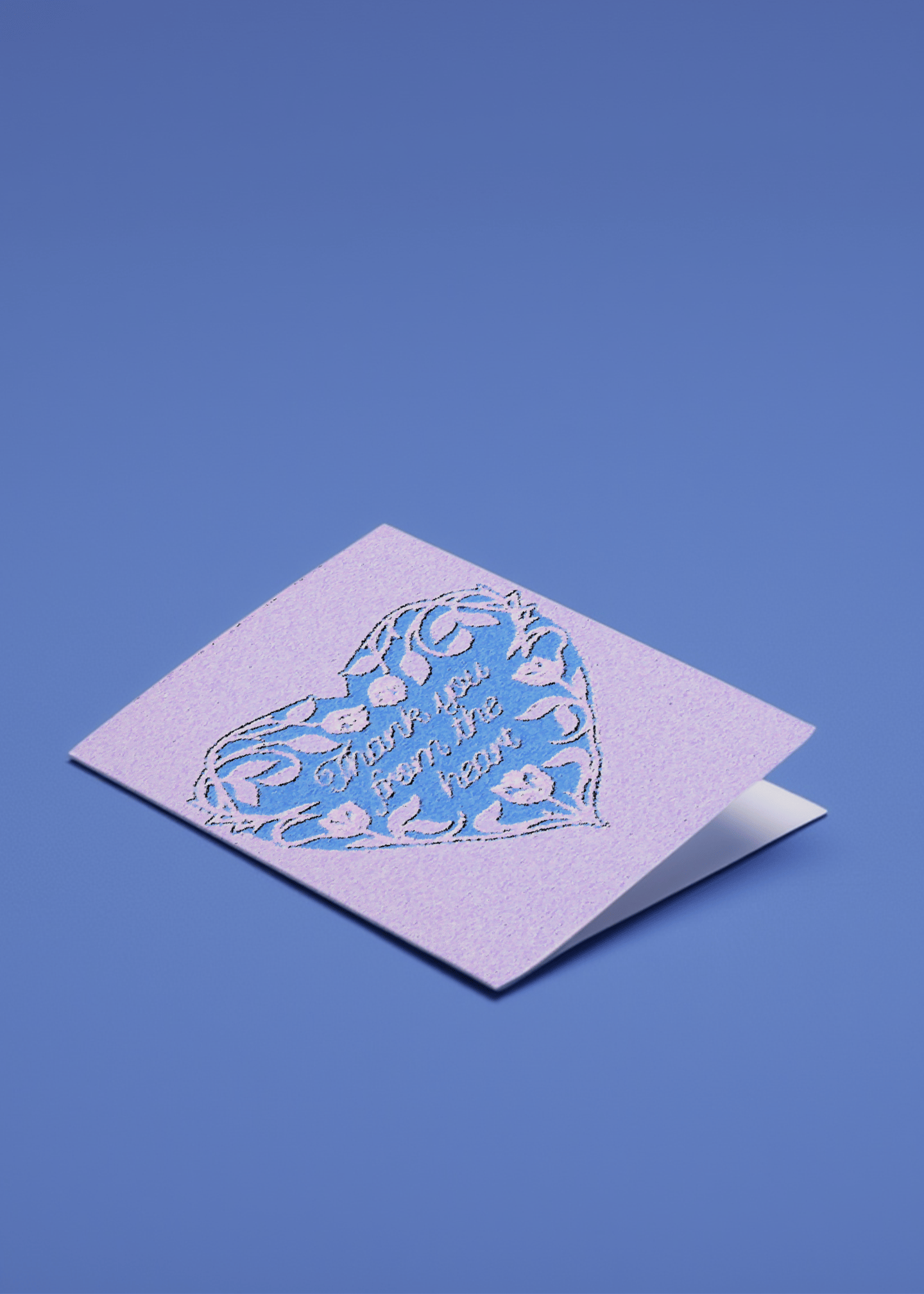 Thank You From the Heart Card mockup 1
