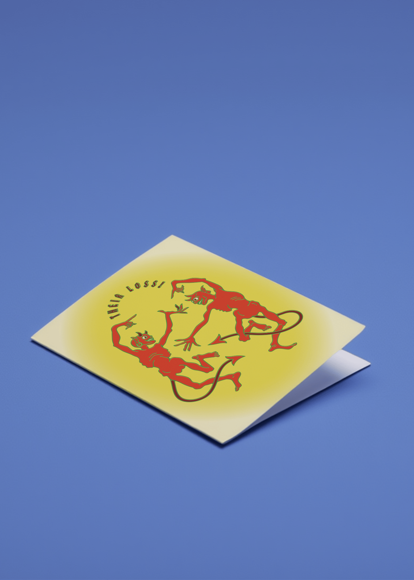 Their Loss Devil Dance Card mockup 1