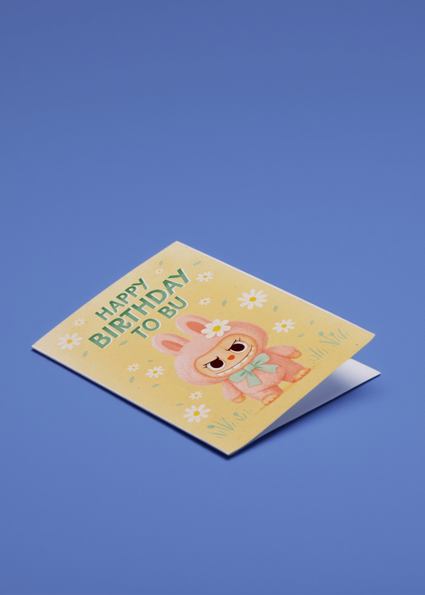 Happy Birthday to Bu Bunny Card mockup 1