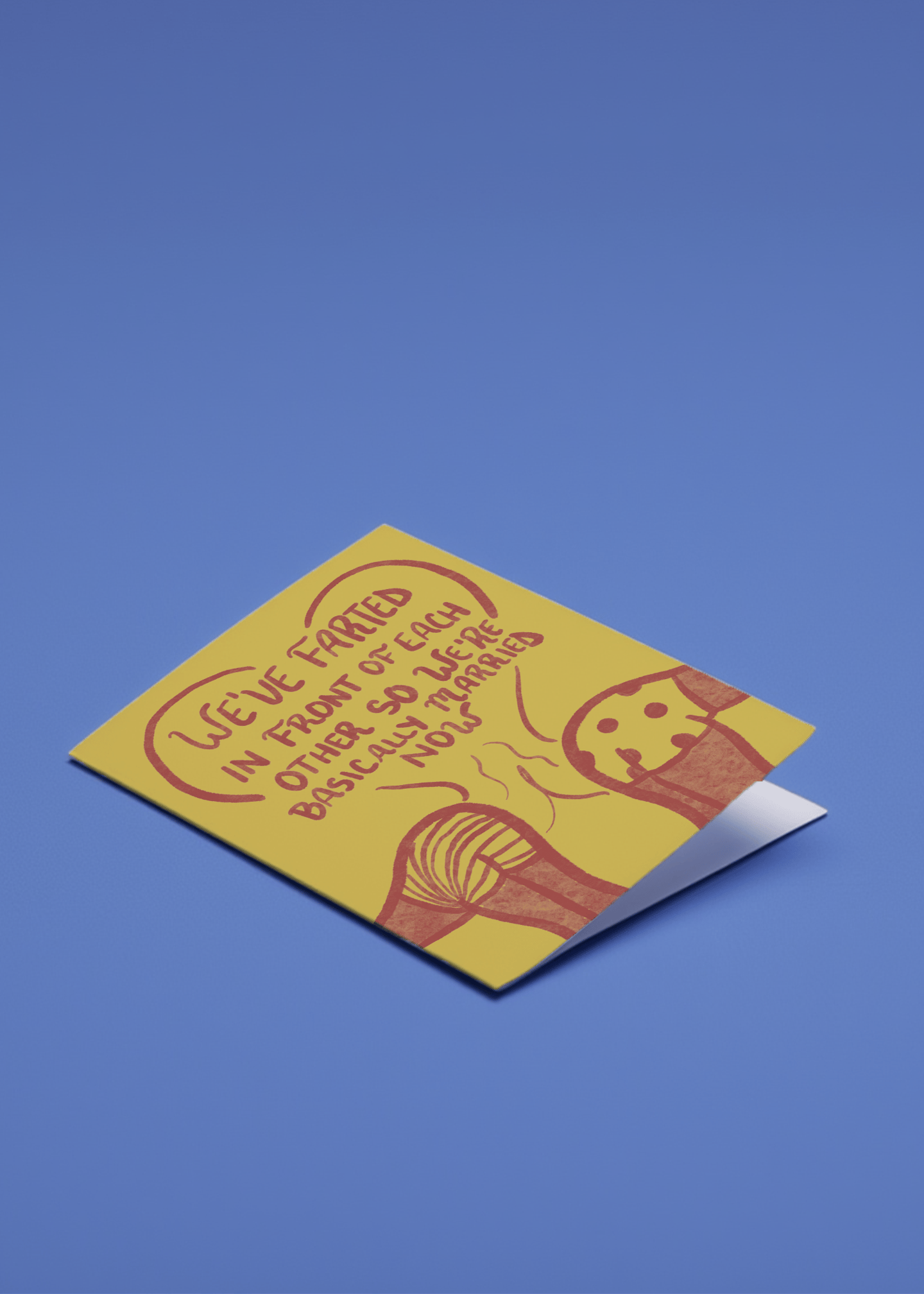 Basically Married Fart Card mockup 1