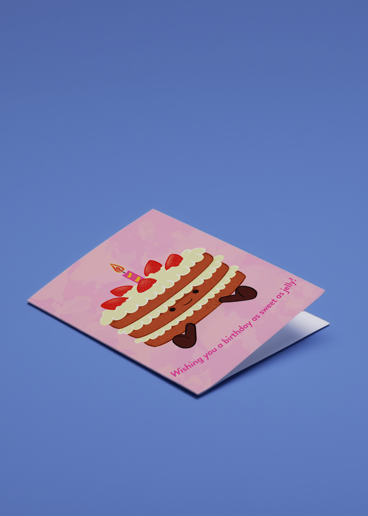 Sweet As Jelly Birthday Cake Card mockup 1