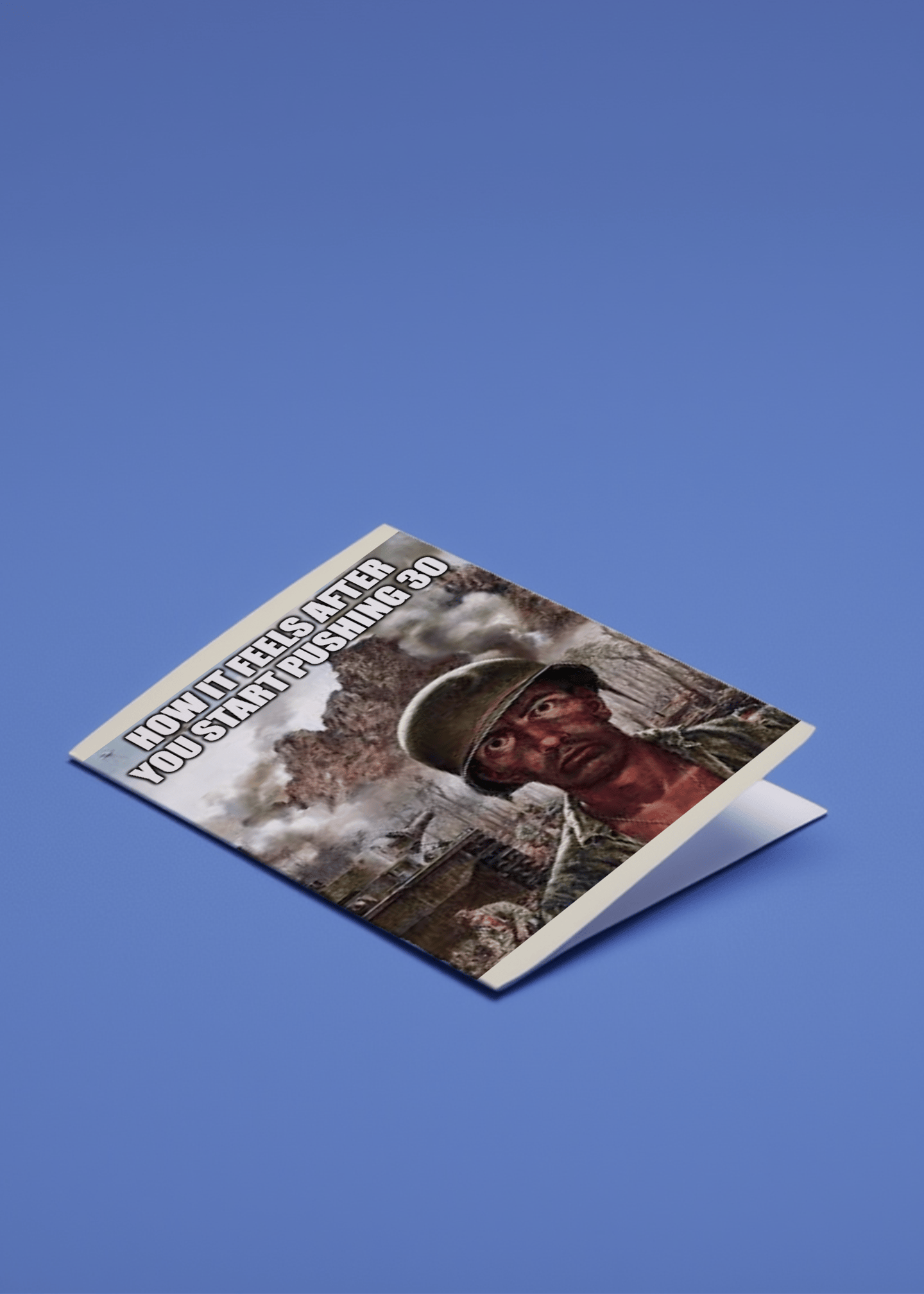 Pushing 30 Warzone Birthday Card mockup 1