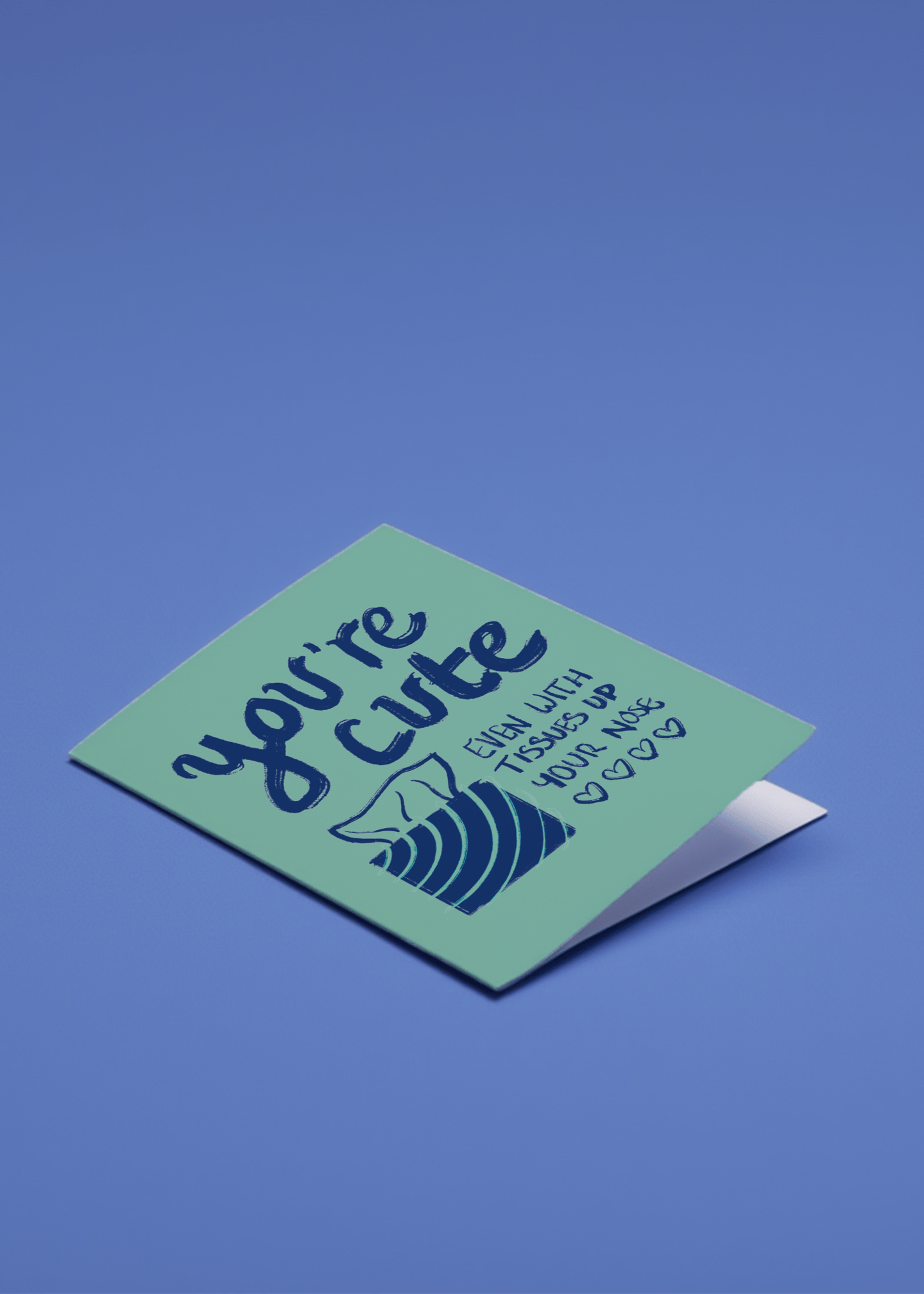 Cute Even With Tissues Card mockup 1