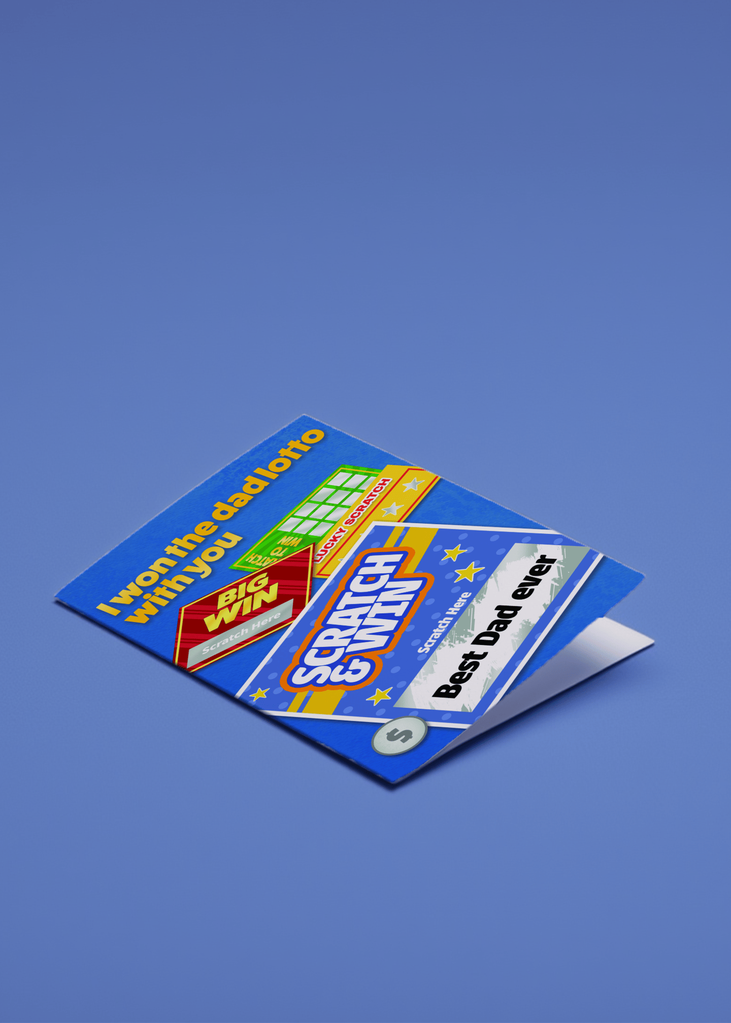 I Won the Dad Lotto Card mockup 1