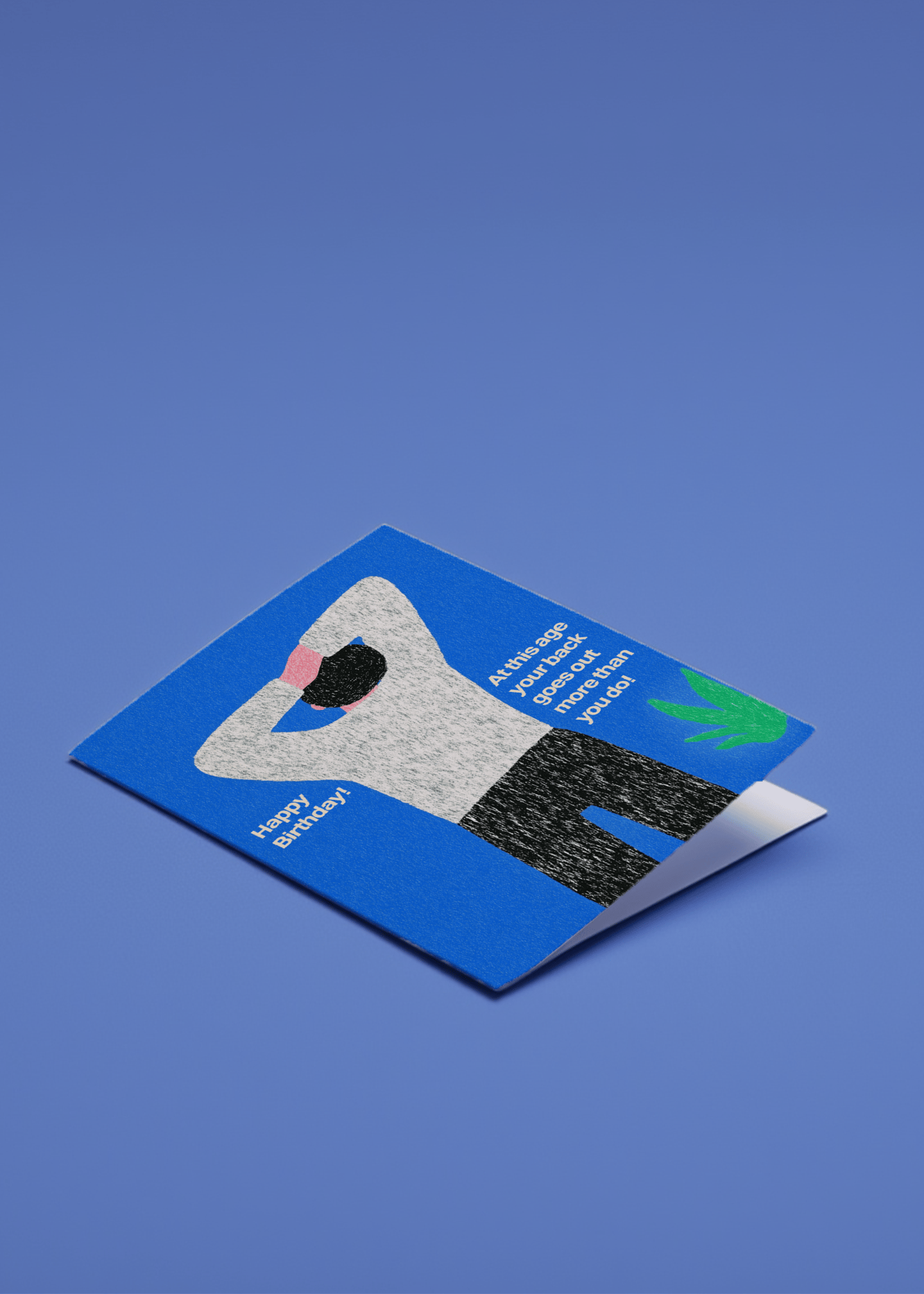 Back Goes Out Birthday Card mockup 1