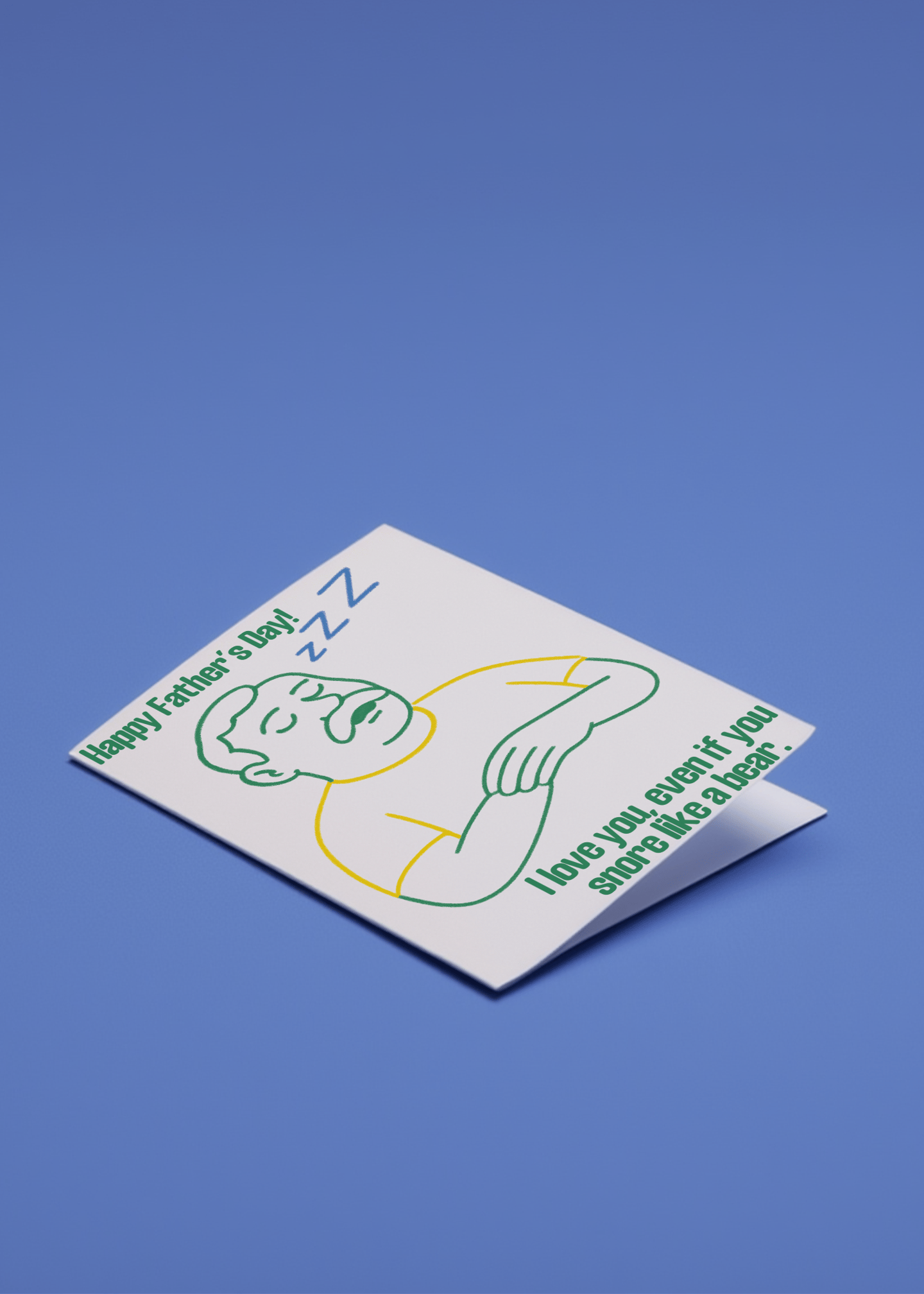 Bear Snore Father's Day Card mockup 1