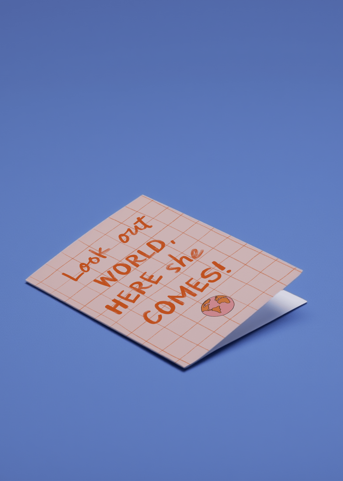 Look Out World She’s Coming Card mockup 1