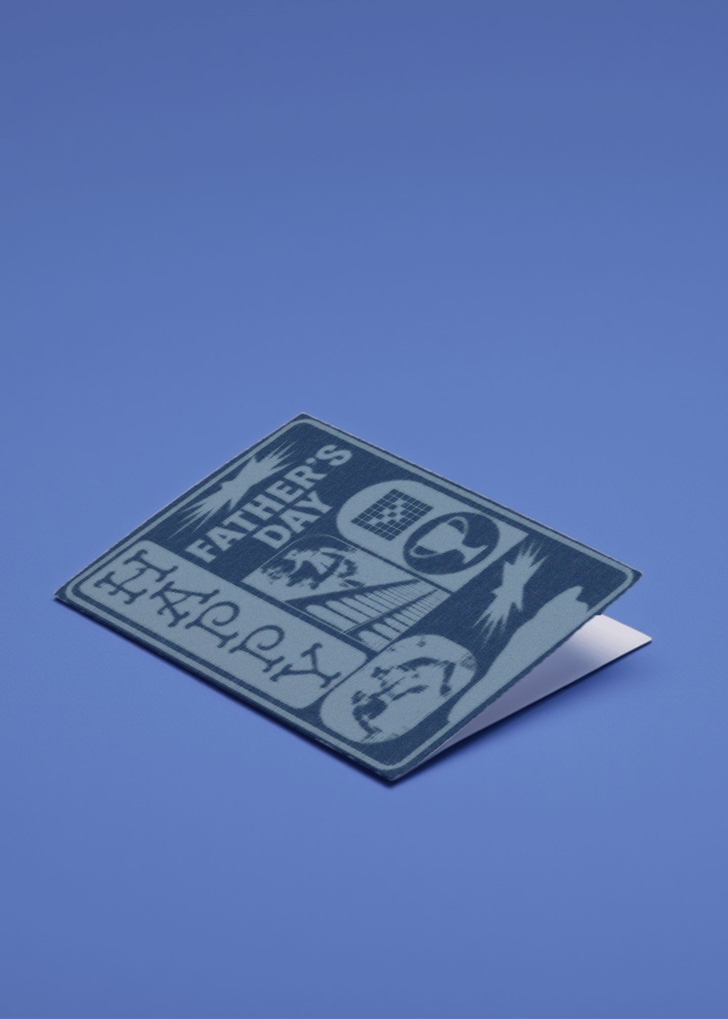 Retro Father's Day Montage Card mockup 1