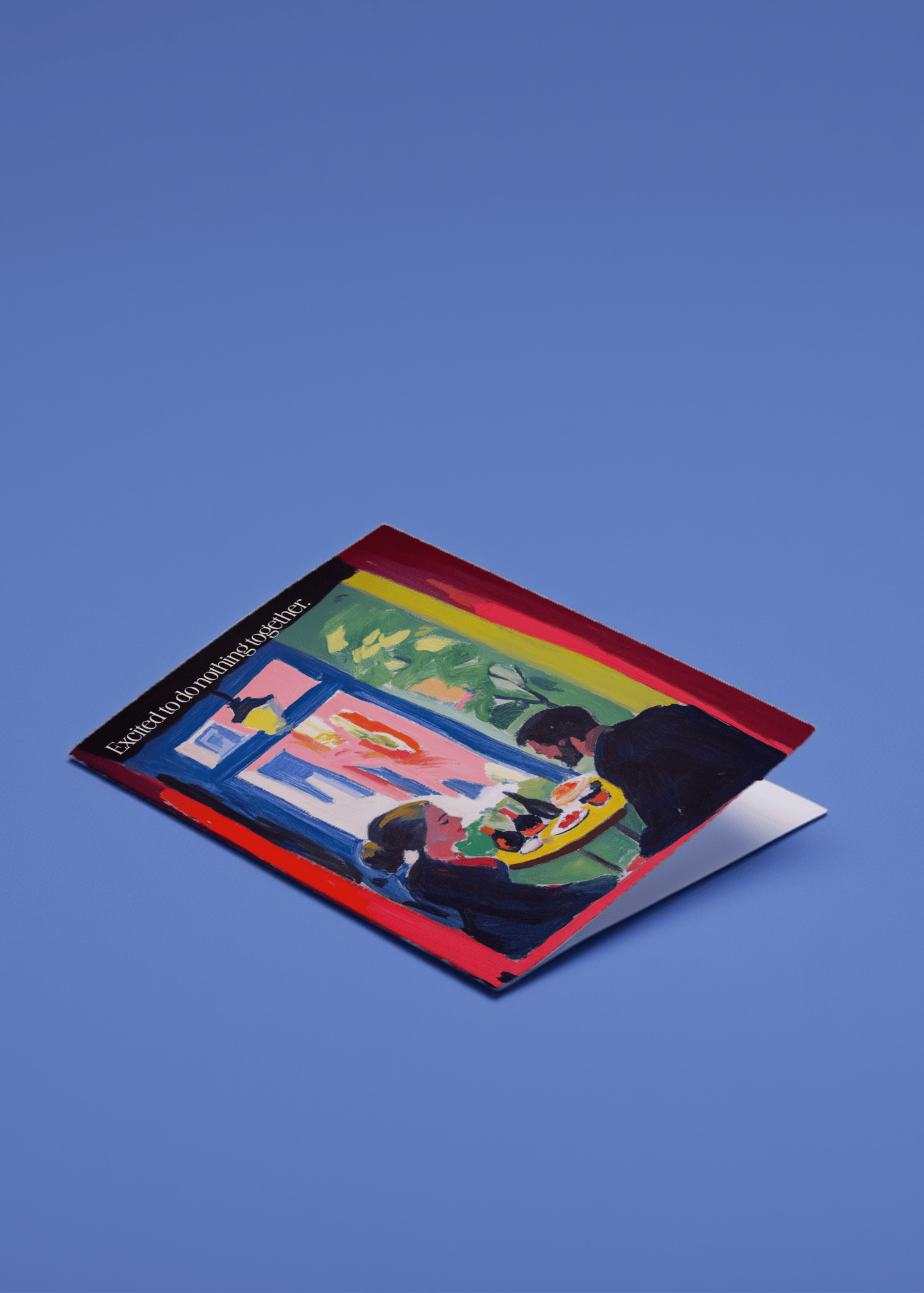 Excited to Do Nothing Together Card mockup 1