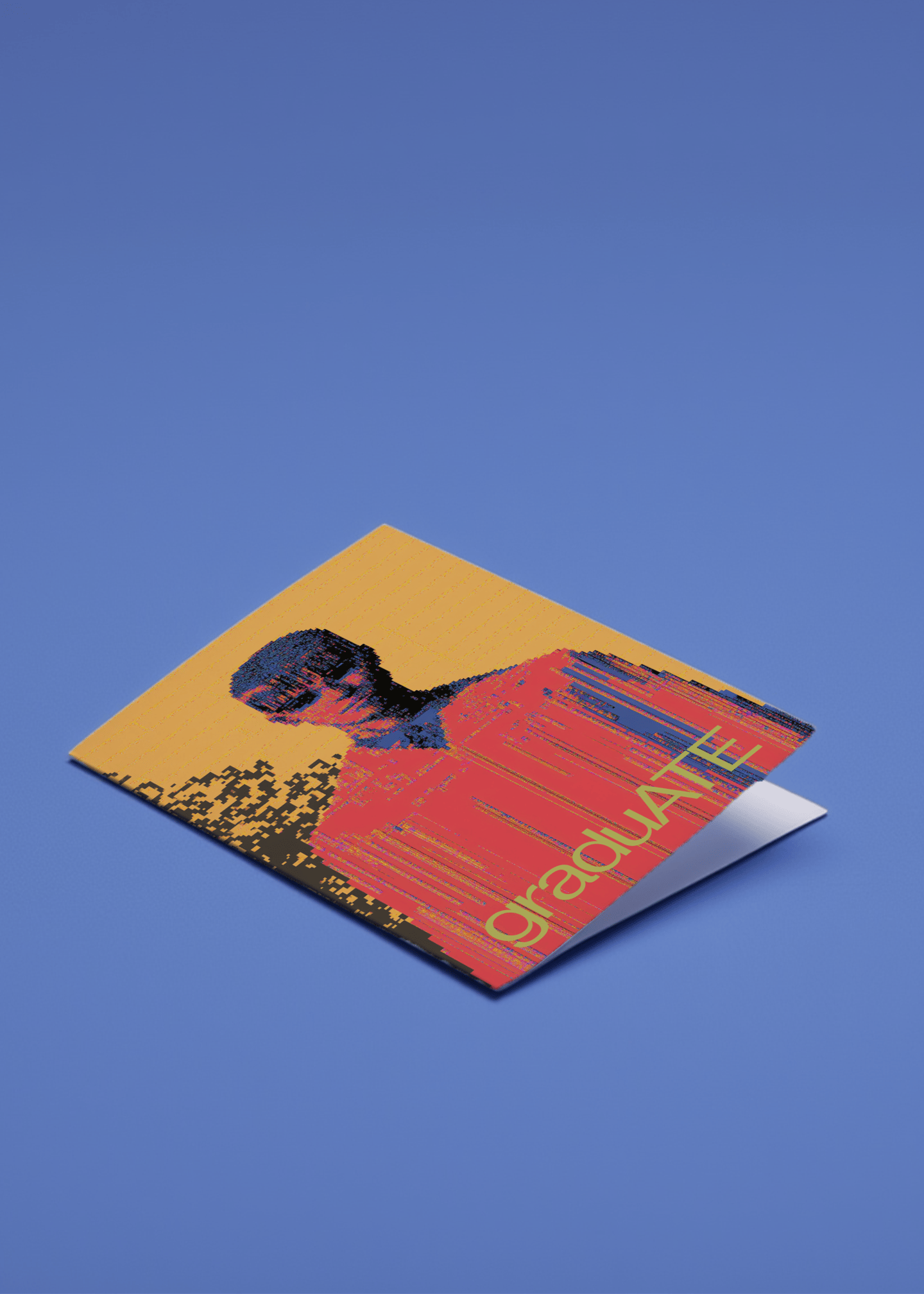 Glitched Out GraduATE Card mockup 1