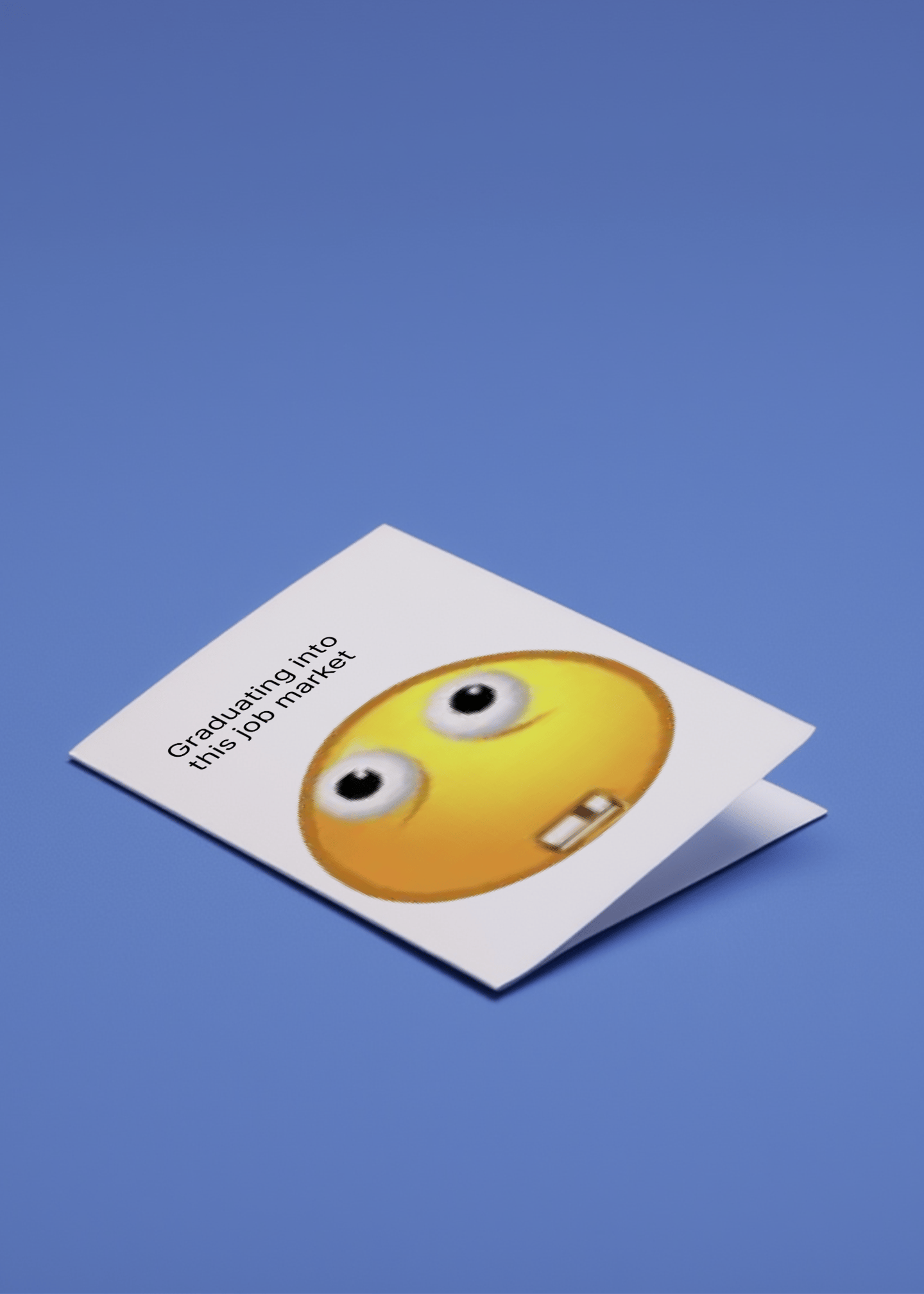 Job Market Emoji Graduation Card mockup 1