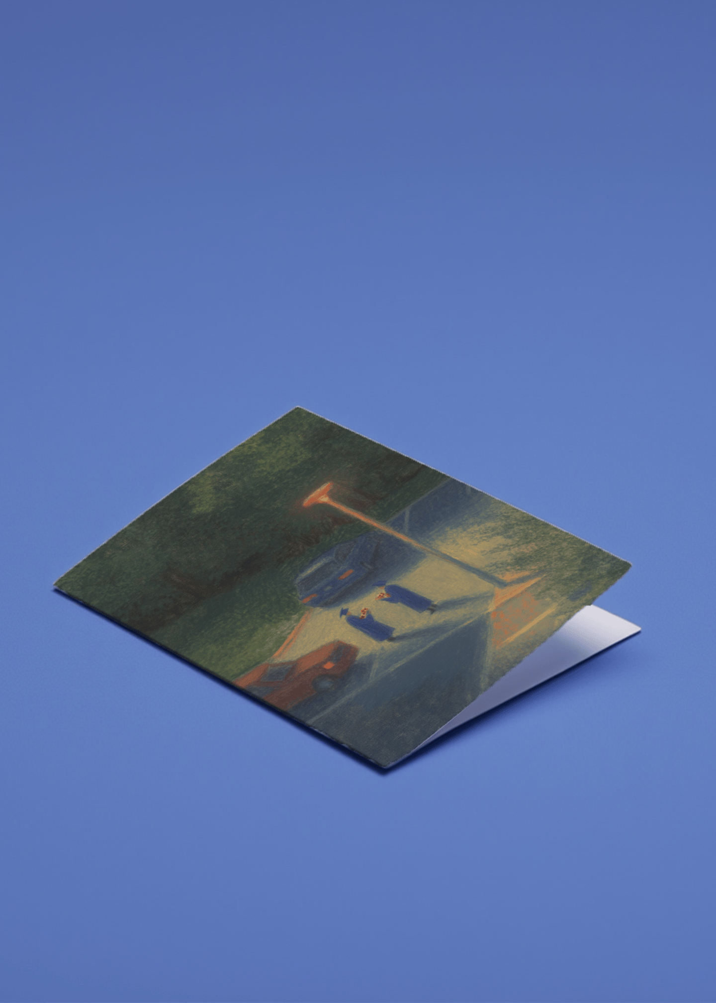Caps And Goodbyes Under Streetlight mockup 1