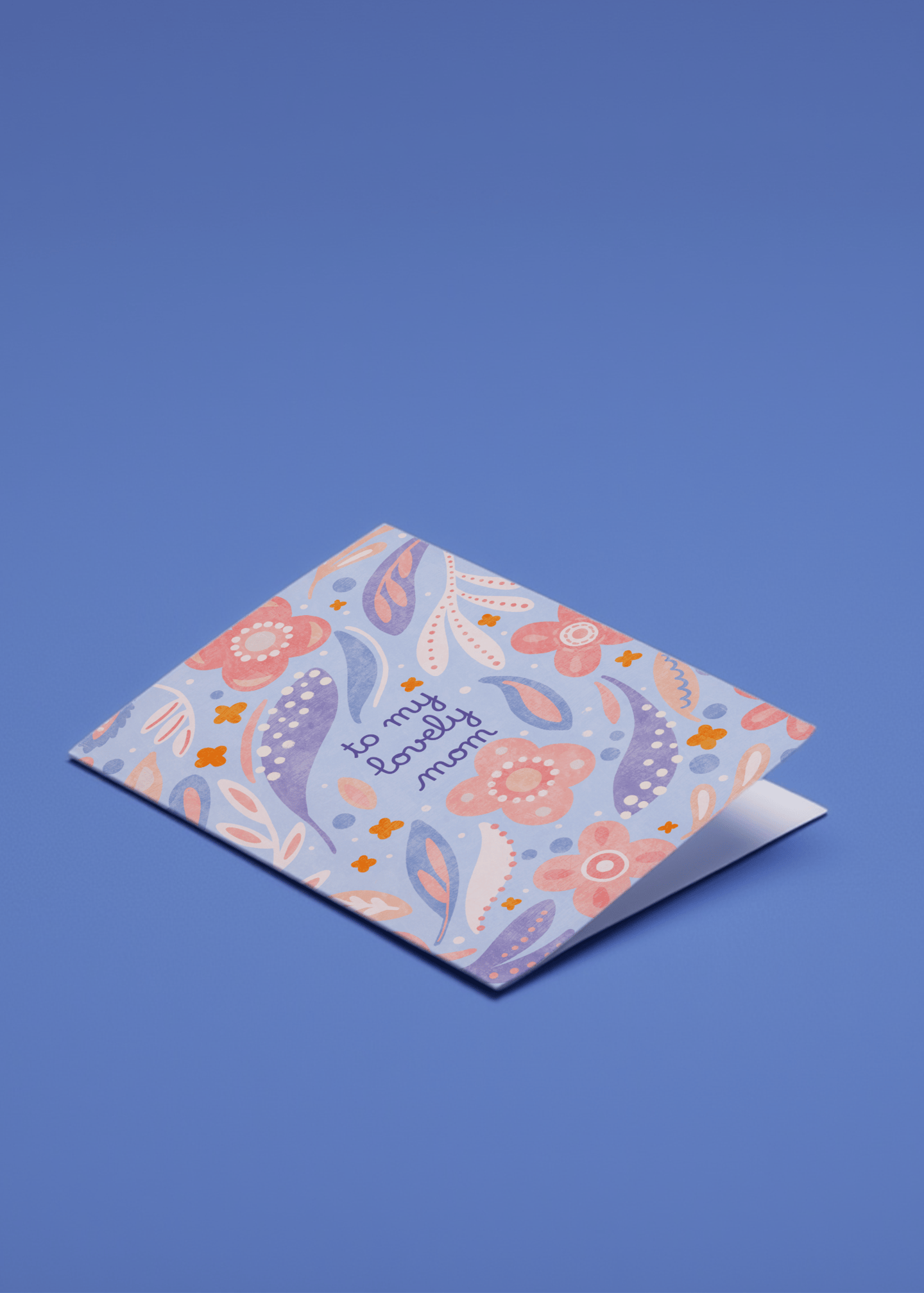To My Lovely Mom Floral Card mockup 1